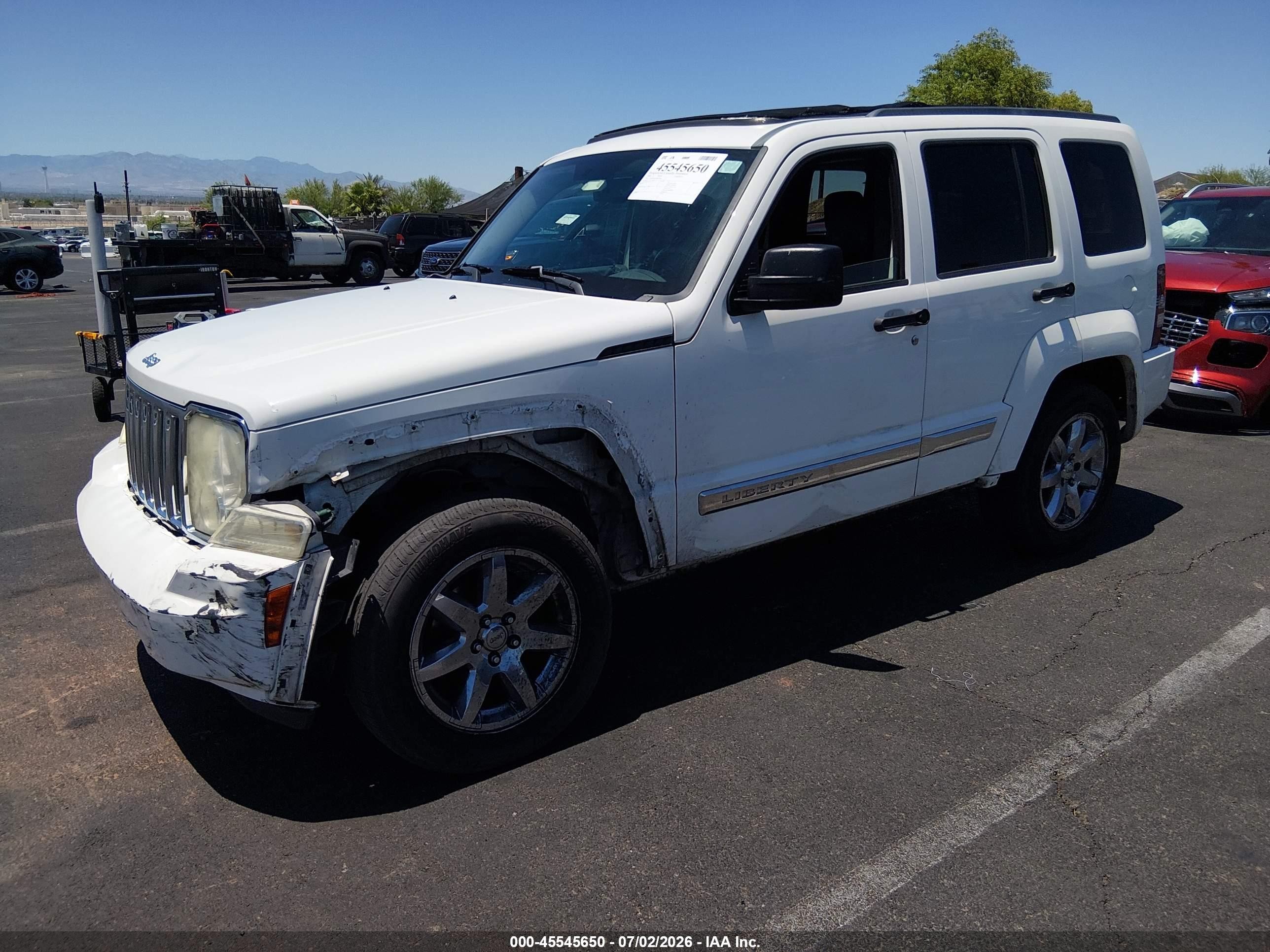 2009 Jeep Liberty Limited Edition White vin: 1J8GN58K09W529664