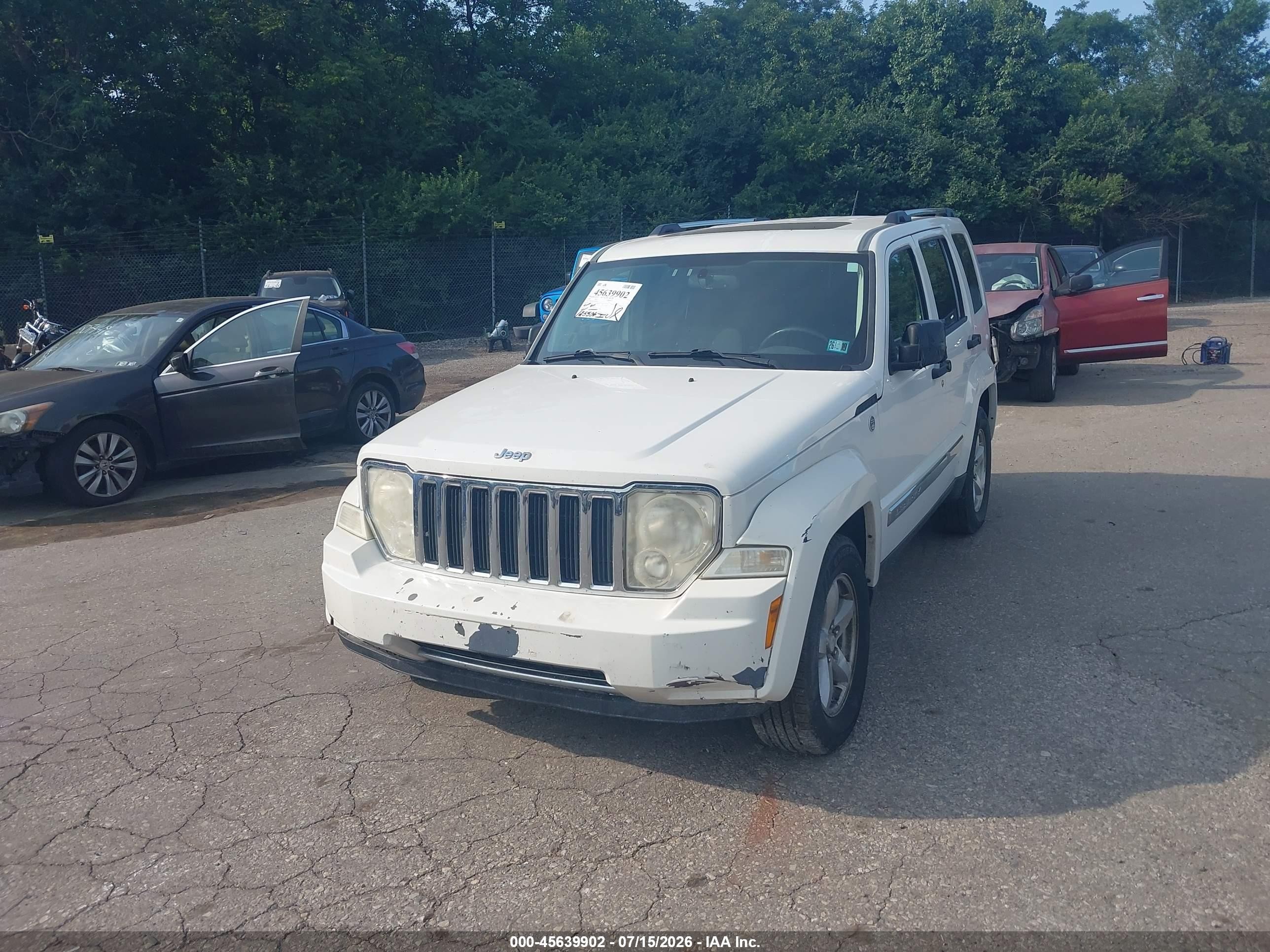 2009 Jeep Liberty Limited Edition White vin: 1J8GN58K29W545798
