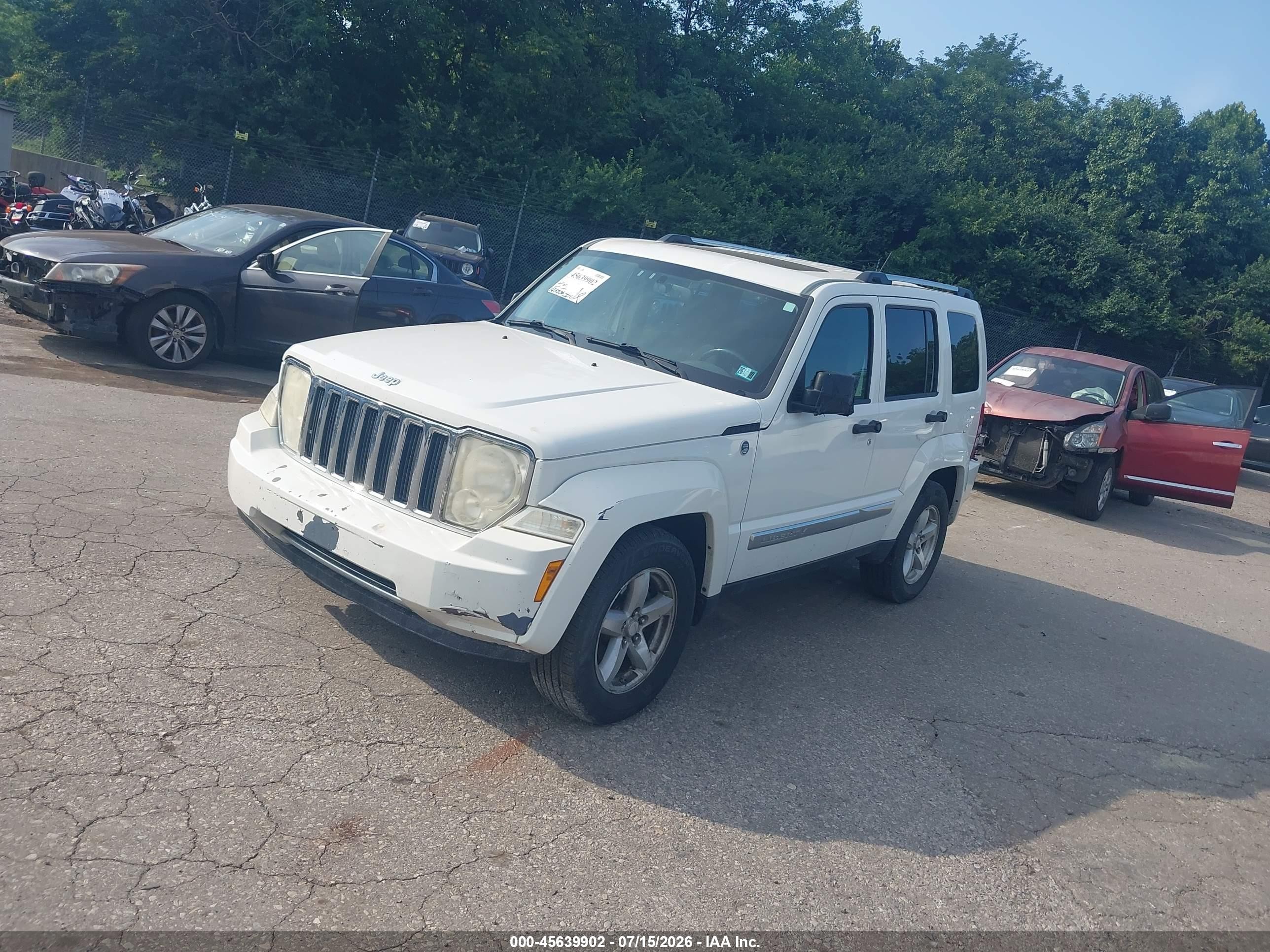 2009 Jeep Liberty Limited Edition White vin: 1J8GN58K29W545798