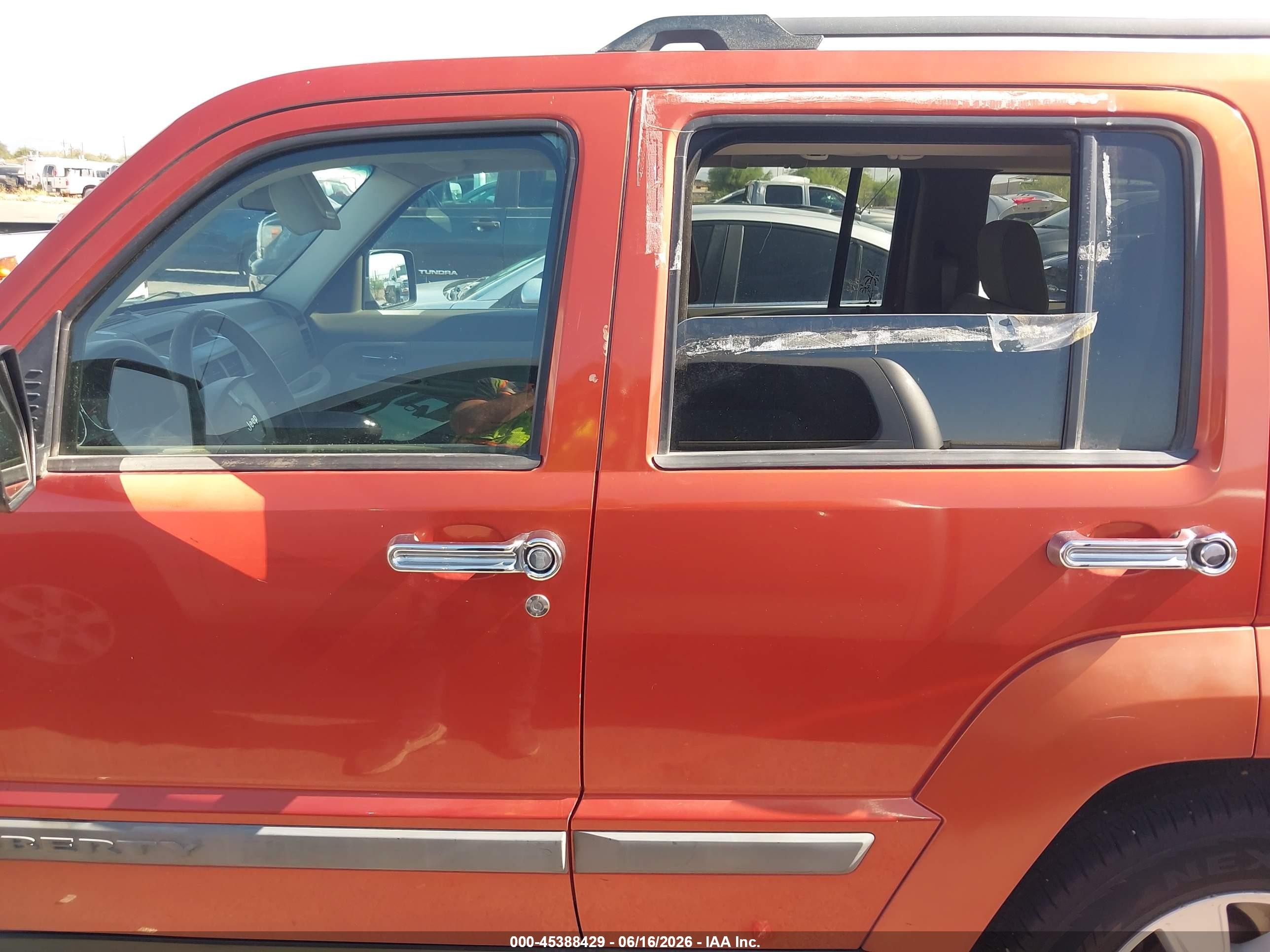 2009 Jeep Liberty Sport Orange vin: 1J8GP28K29W525205