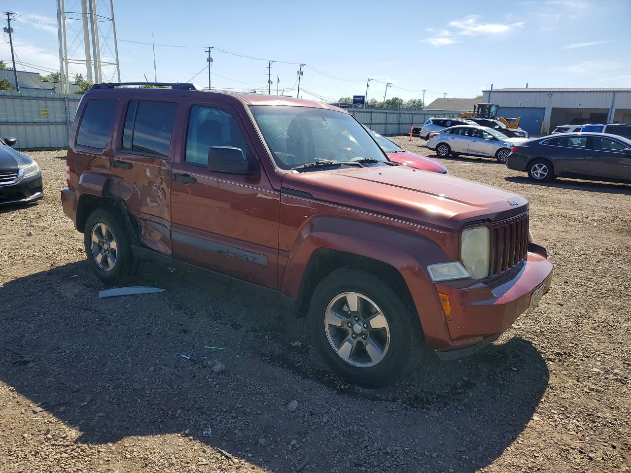 2008 Jeep Liberty Sport Brown vin: 1J8GP28K38W156370