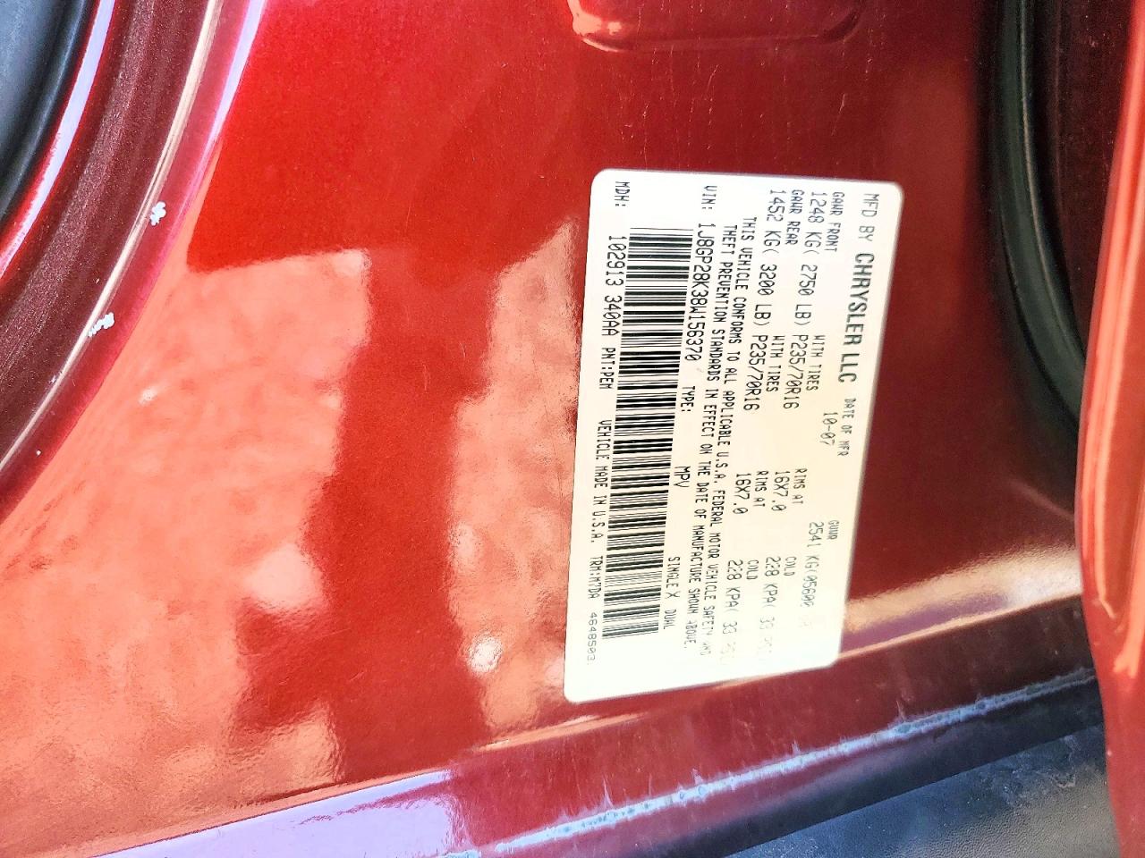 2008 Jeep Liberty Sport Brown vin: 1J8GP28K38W156370