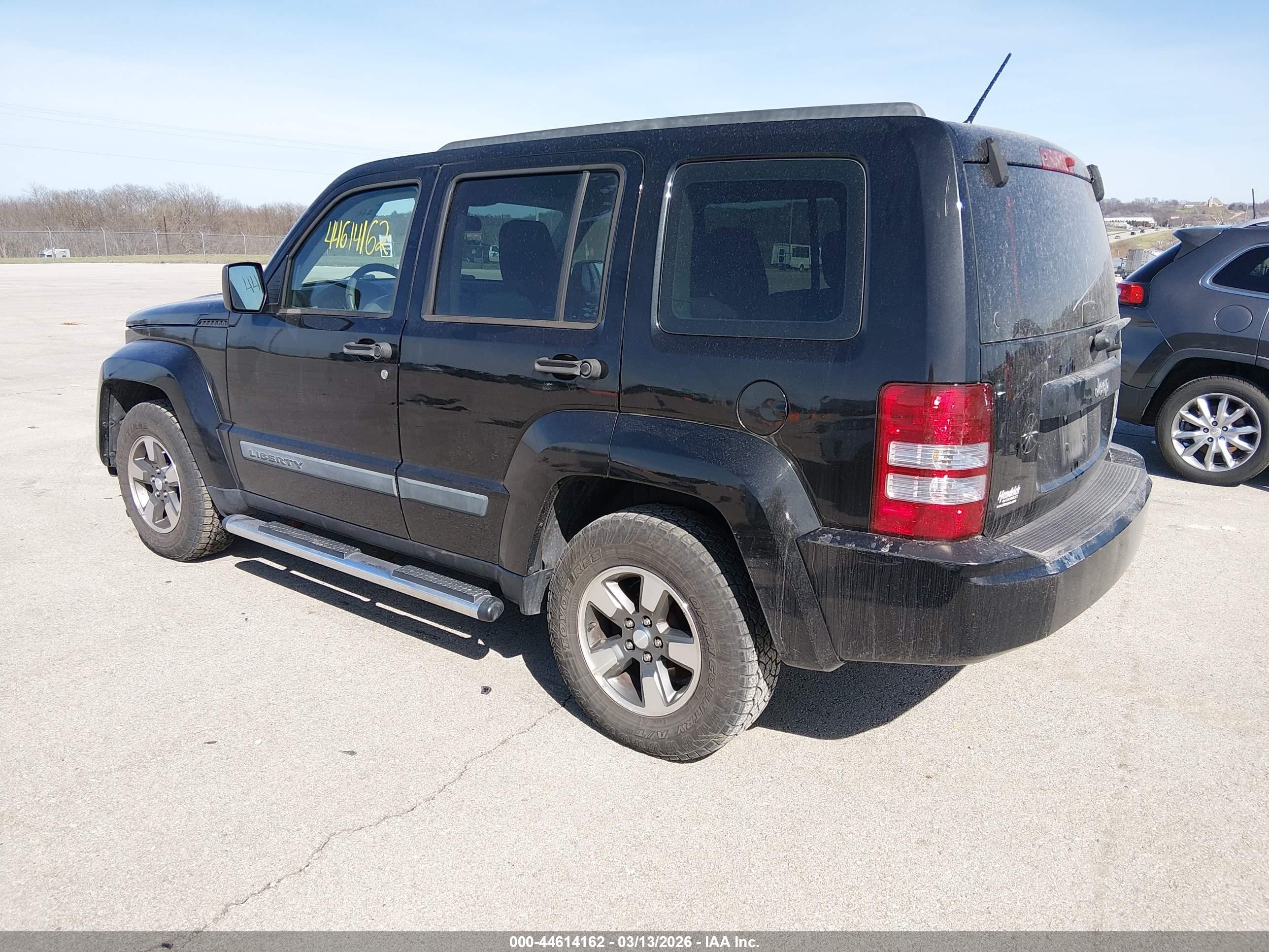 2008 Jeep Liberty Sport Black vin: 1J8GP28K48W221548