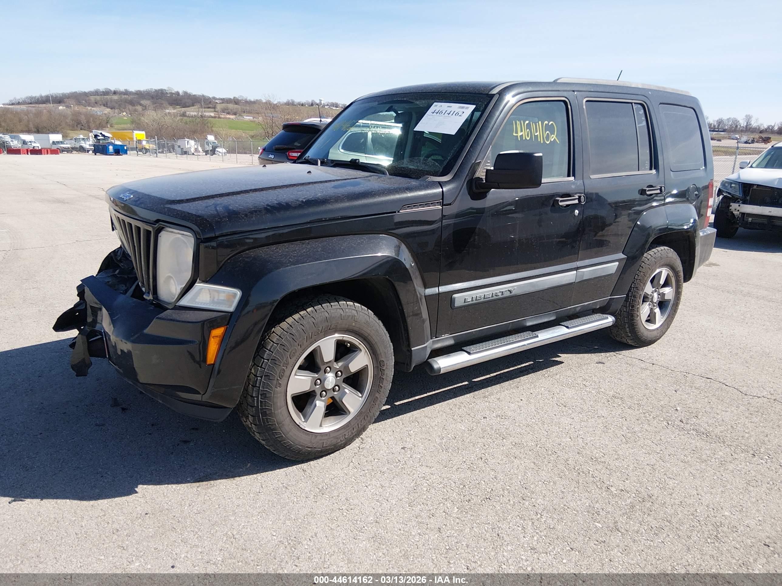 2008 Jeep Liberty Sport Black vin: 1J8GP28K48W221548