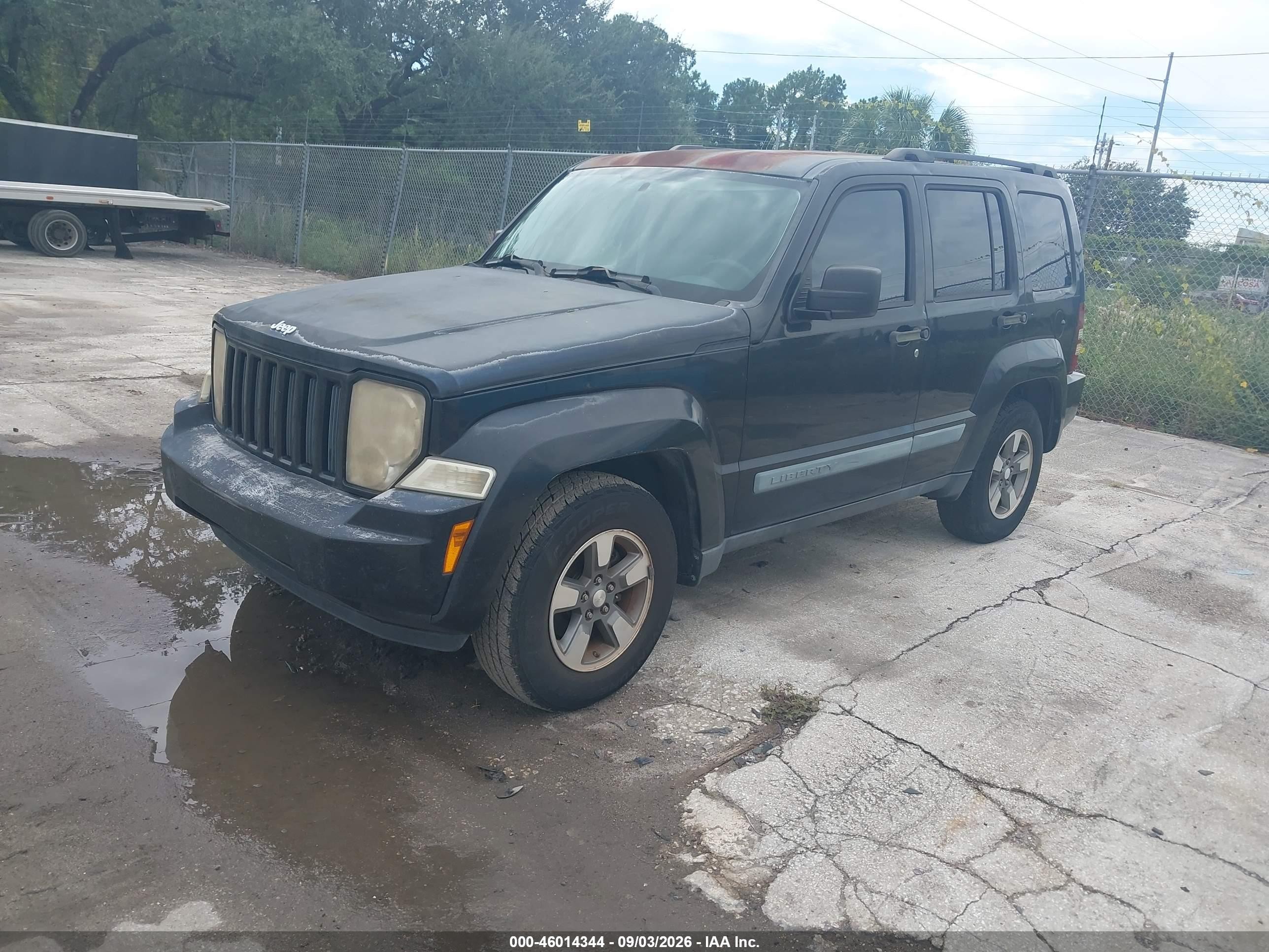 2008 Jeep Liberty Sport Black vin: 1J8GP28K58W228539
