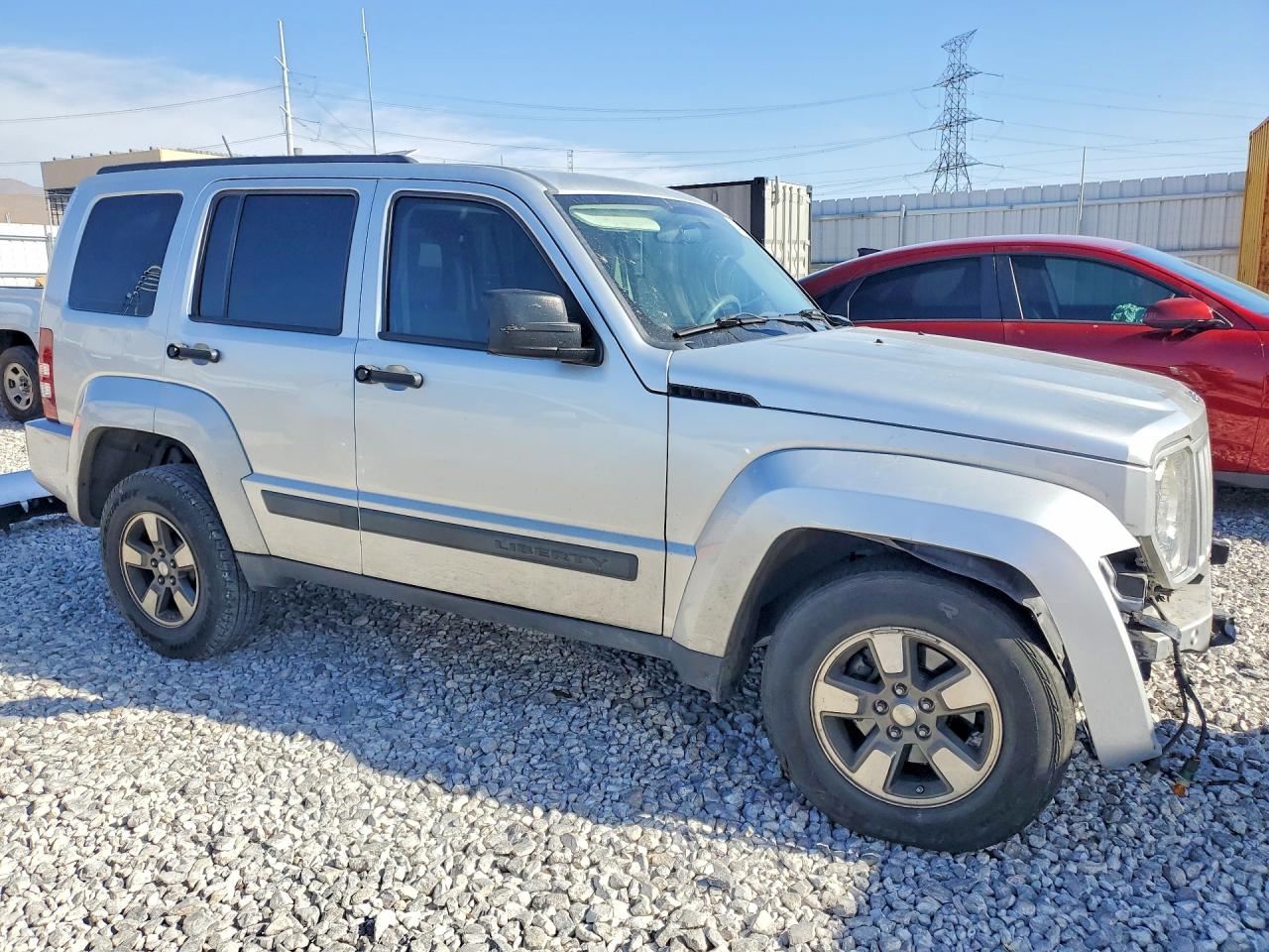 2008 Jeep Liberty Sport Silver vin: 1J8GP28K98W194962