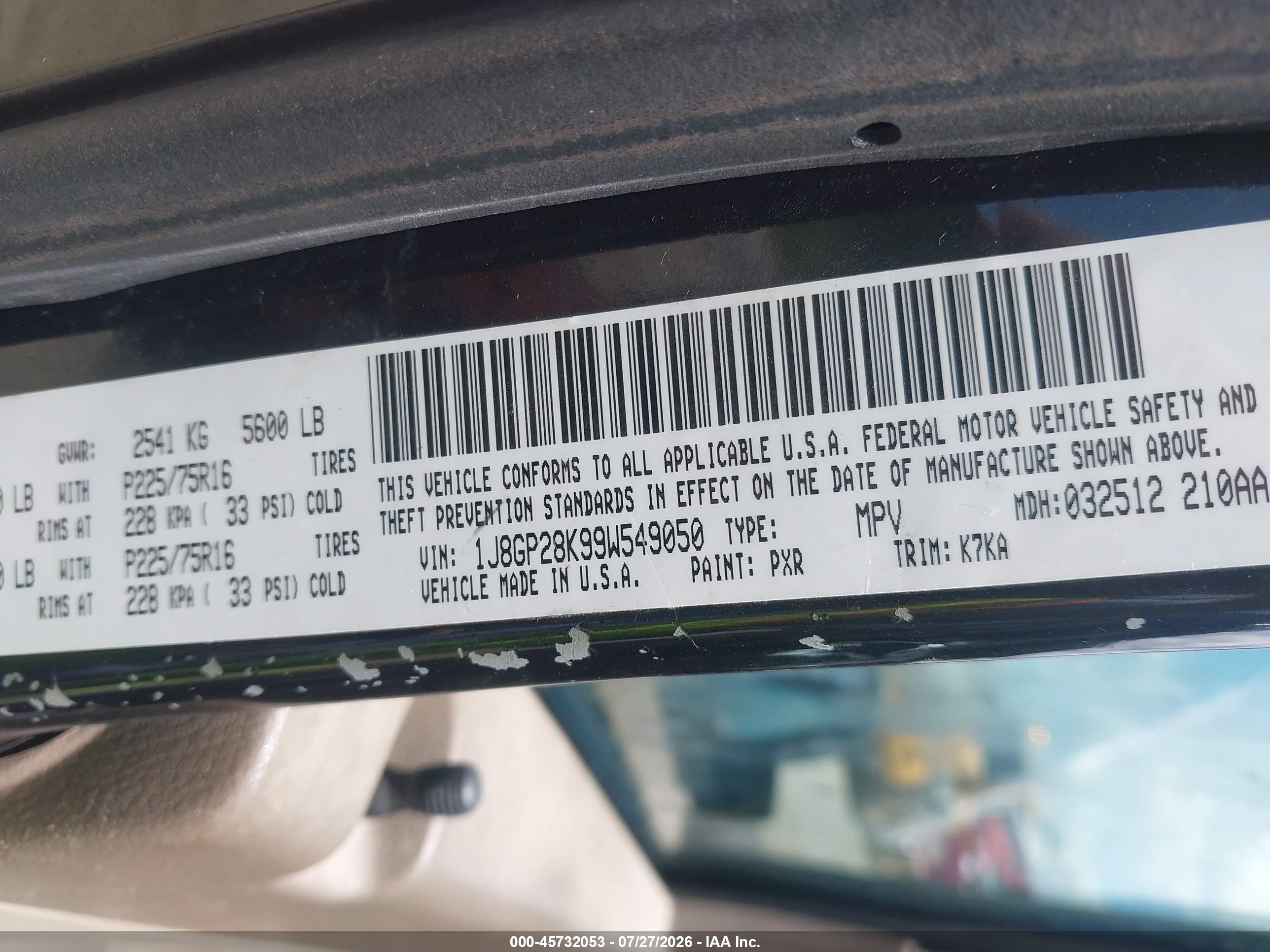 2009 Jeep Liberty Sport Black vin: 1J8GP28K99W549050