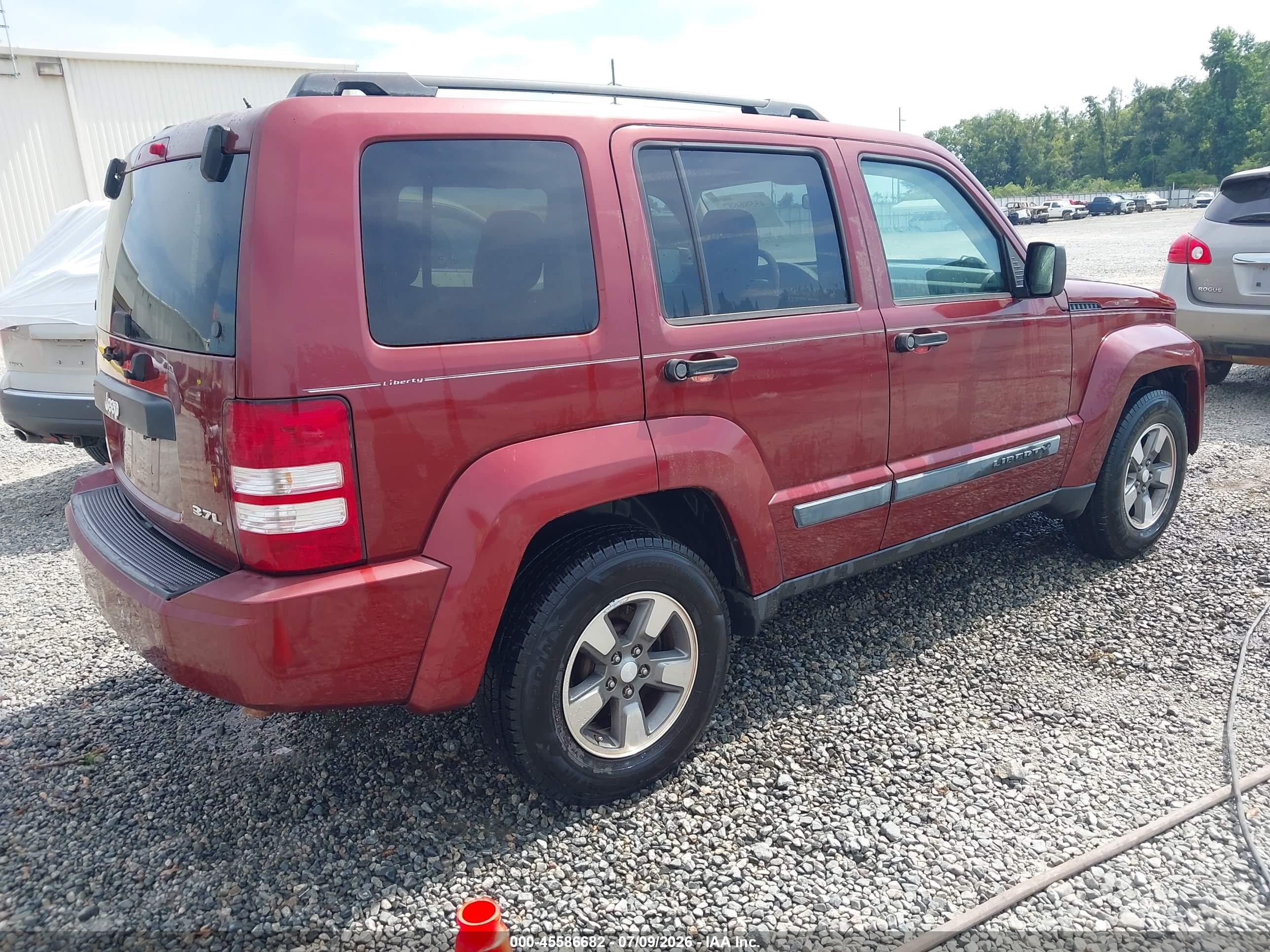 2008 Jeep Liberty Sport Maroon vin: 1J8GP28KX8W107067