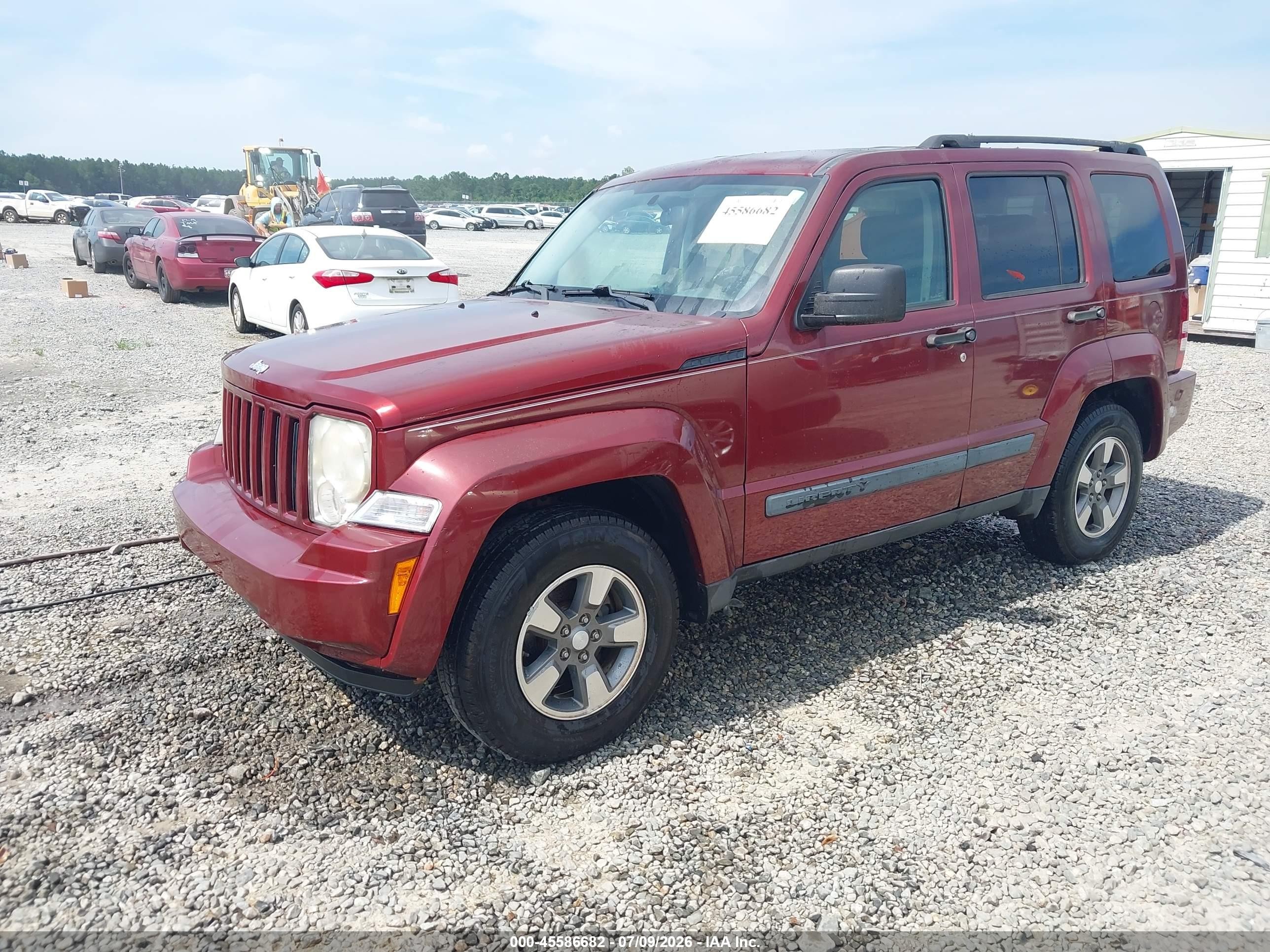 2008 Jeep Liberty Sport Maroon vin: 1J8GP28KX8W107067