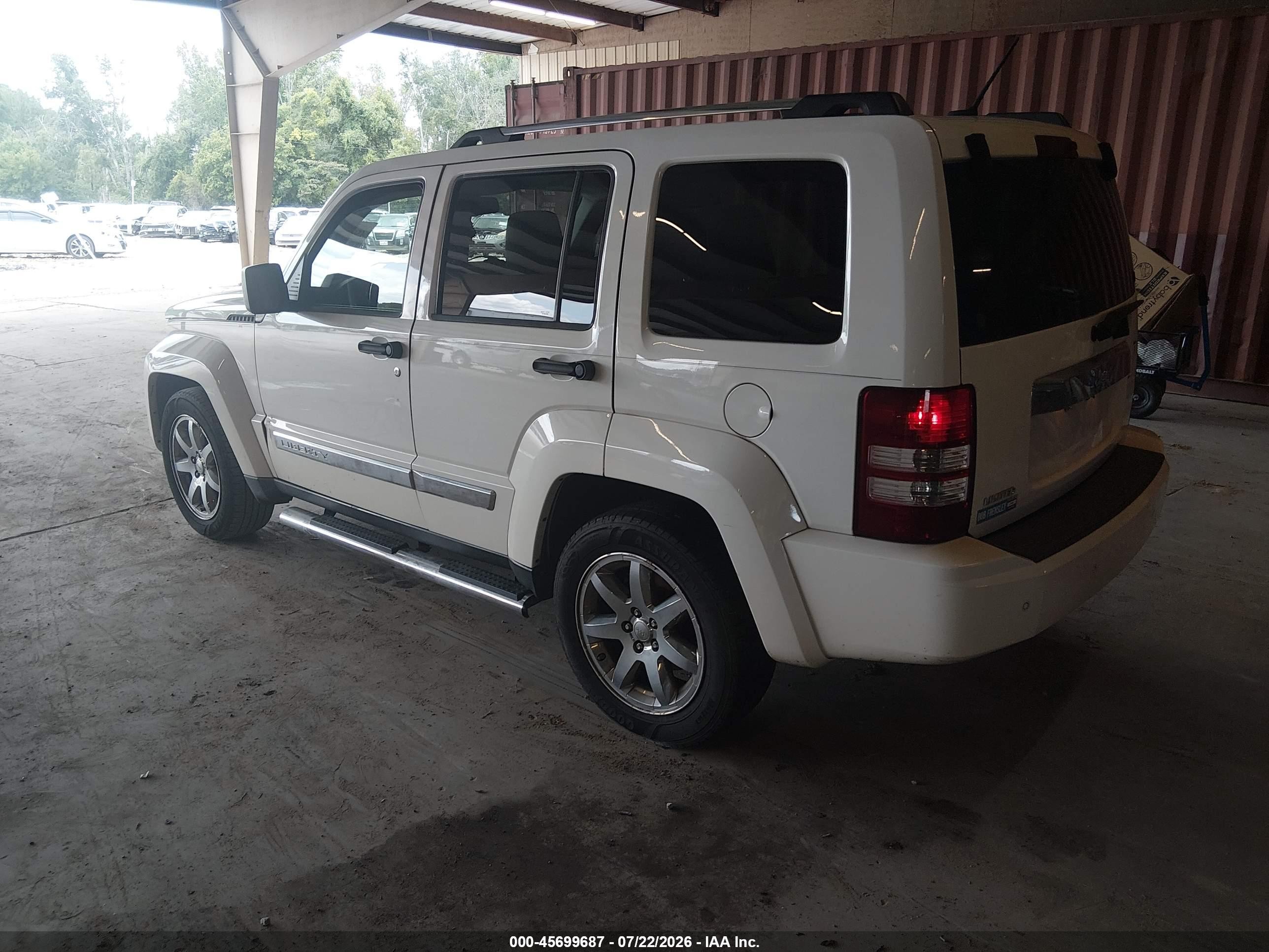 2009 Jeep Liberty Limited Edition White vin: 1J8GP58K89W529907
