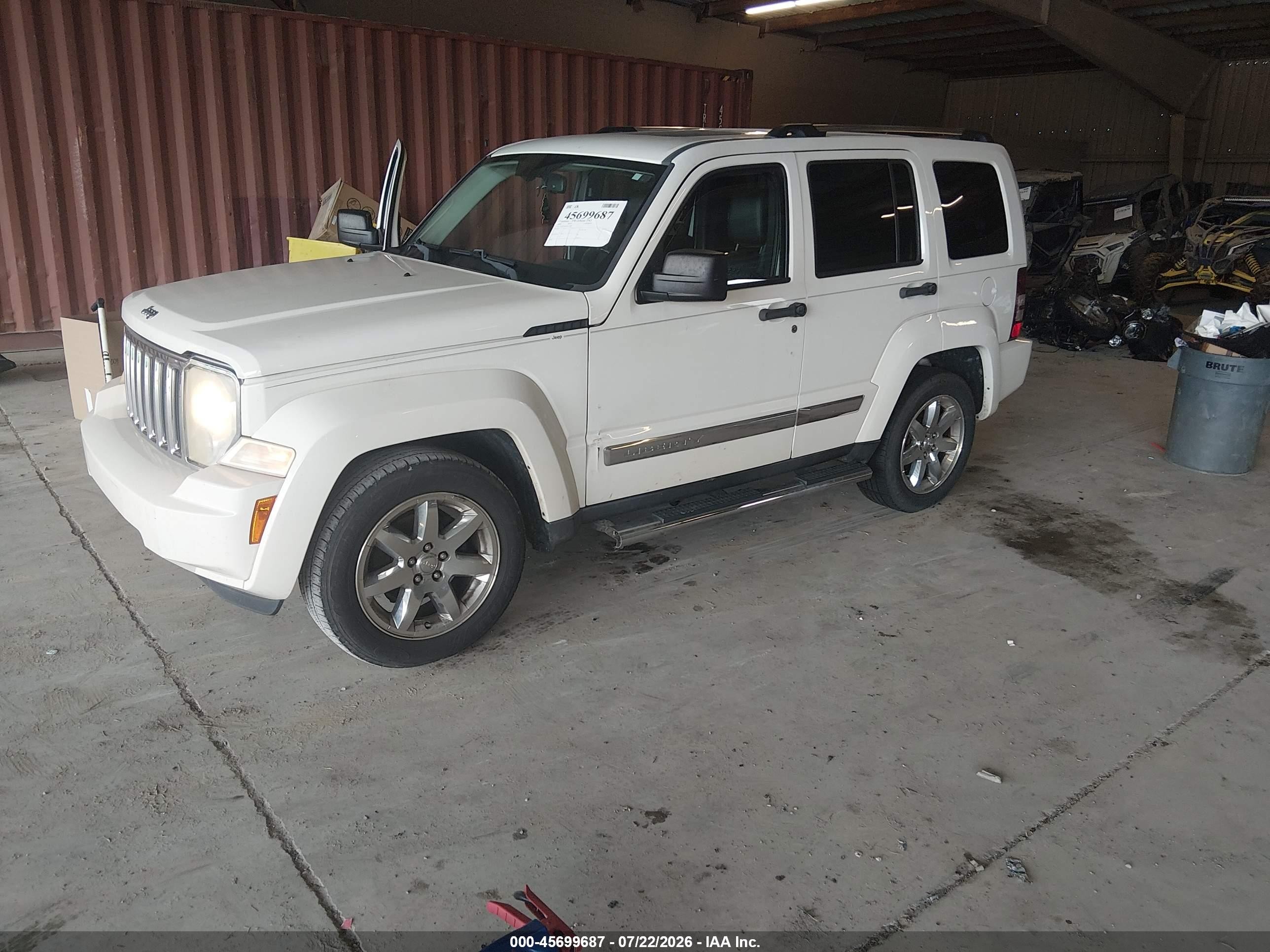 2009 Jeep Liberty Limited Edition White vin: 1J8GP58K89W529907
