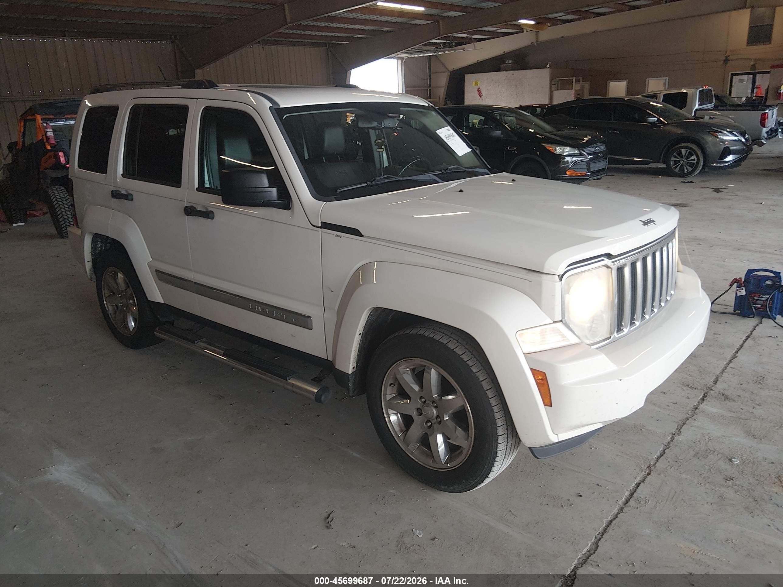 2009 Jeep Liberty Limited Edition White vin: 1J8GP58K89W529907