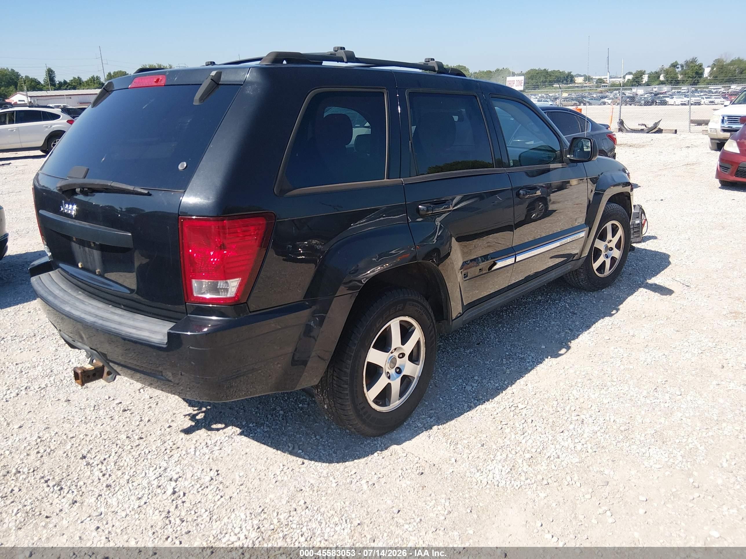 2009 Jeep Grand Cherokee Laredo Black vin: 1J8GR48K09C552233