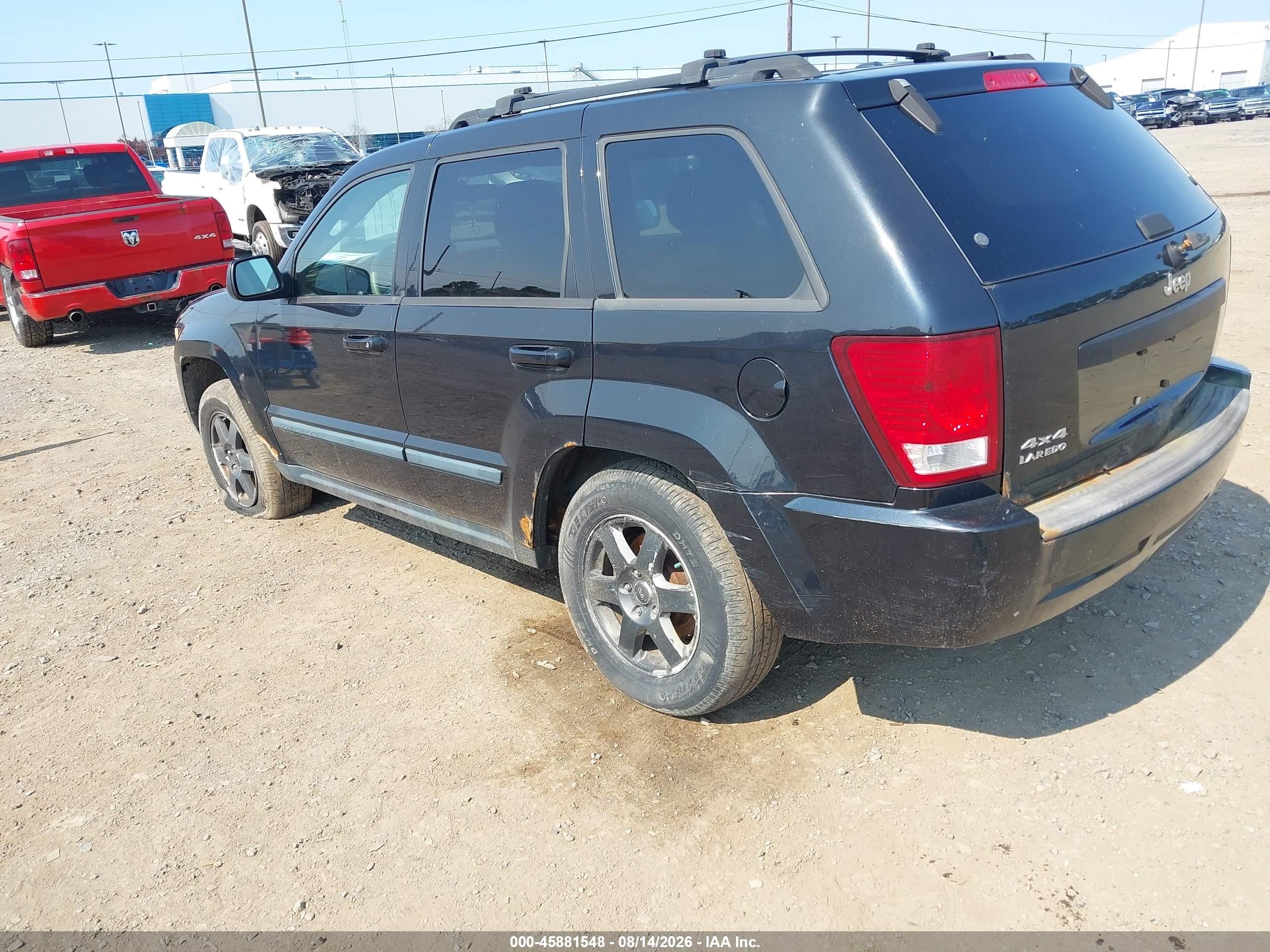 2008 Jeep Grand Cherokee Laredo Black vin: 1J8GR48K18C206237
