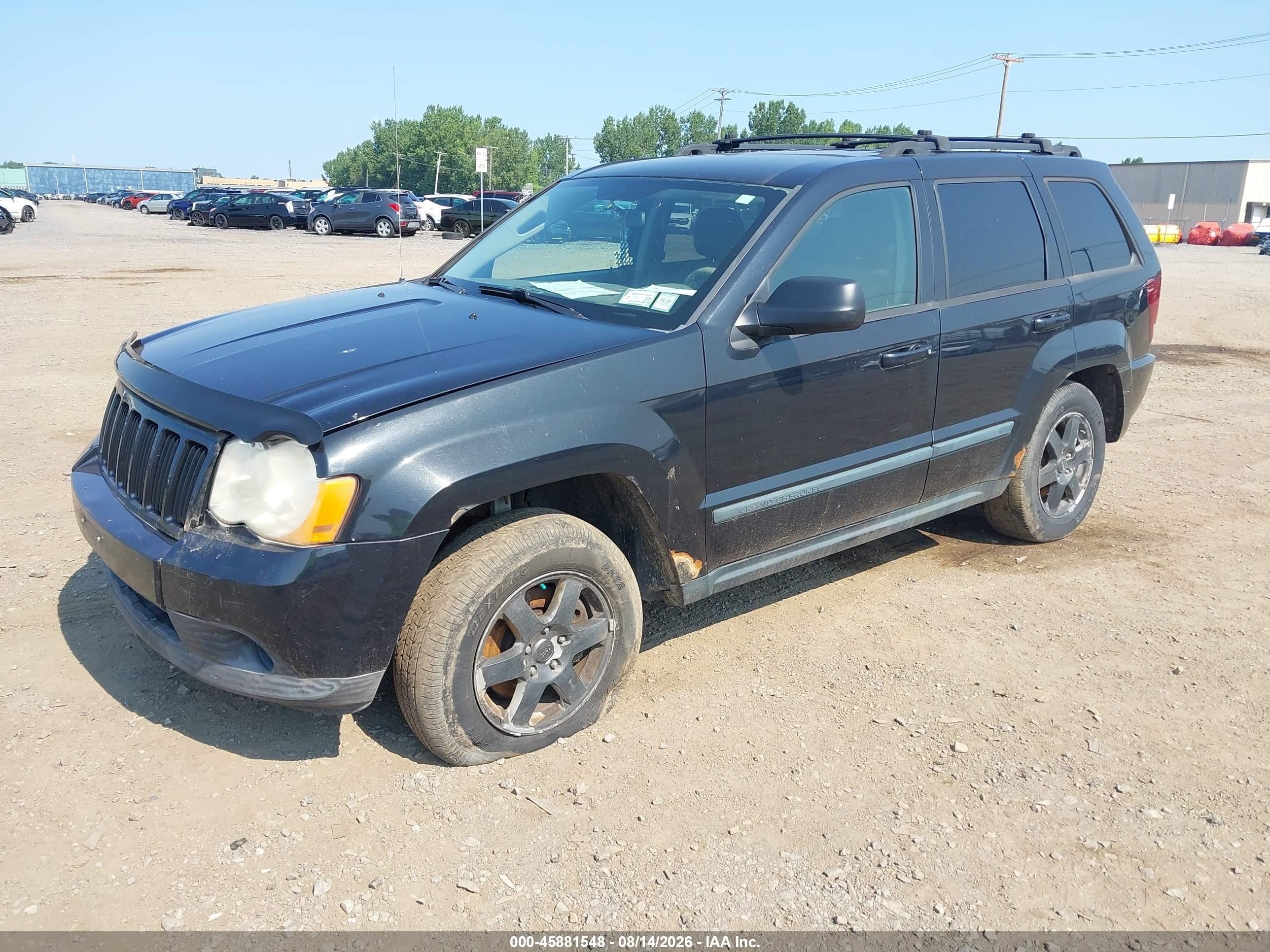 2008 Jeep Grand Cherokee Laredo Black vin: 1J8GR48K18C206237