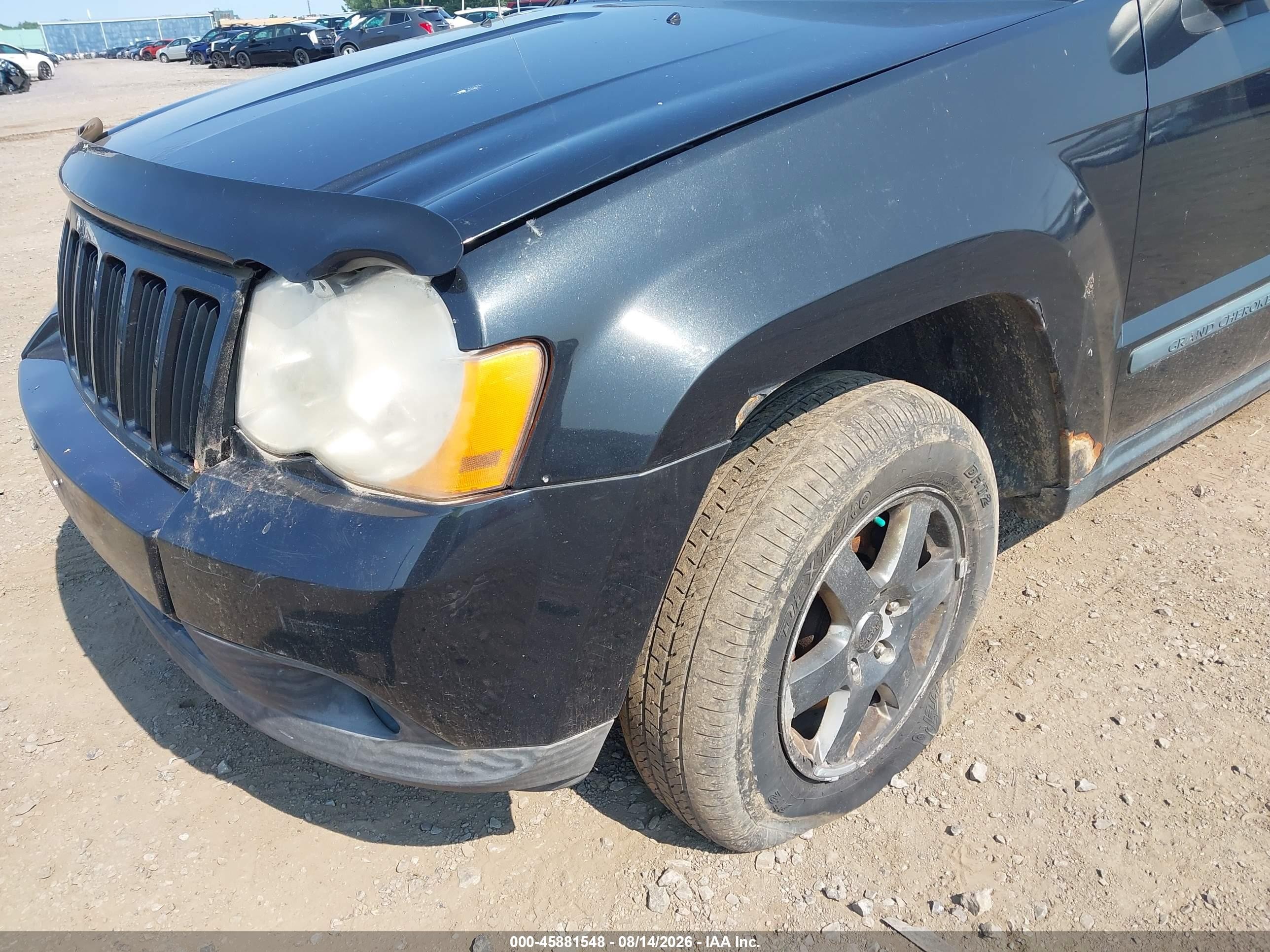 2008 Jeep Grand Cherokee Laredo Black vin: 1J8GR48K18C206237