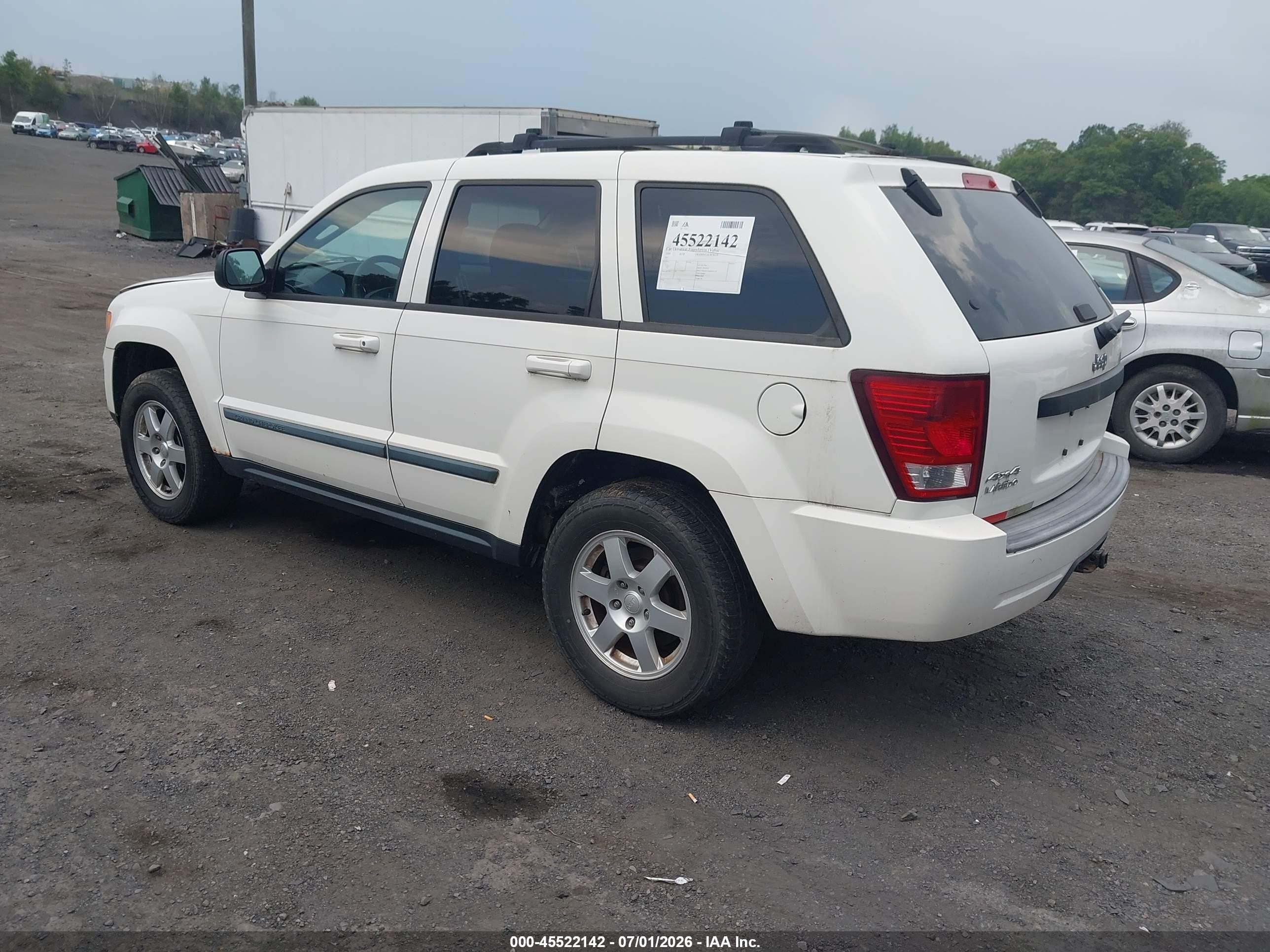 2009 Jeep Grand Cherokee Laredo White vin: 1J8GR48K19C536915