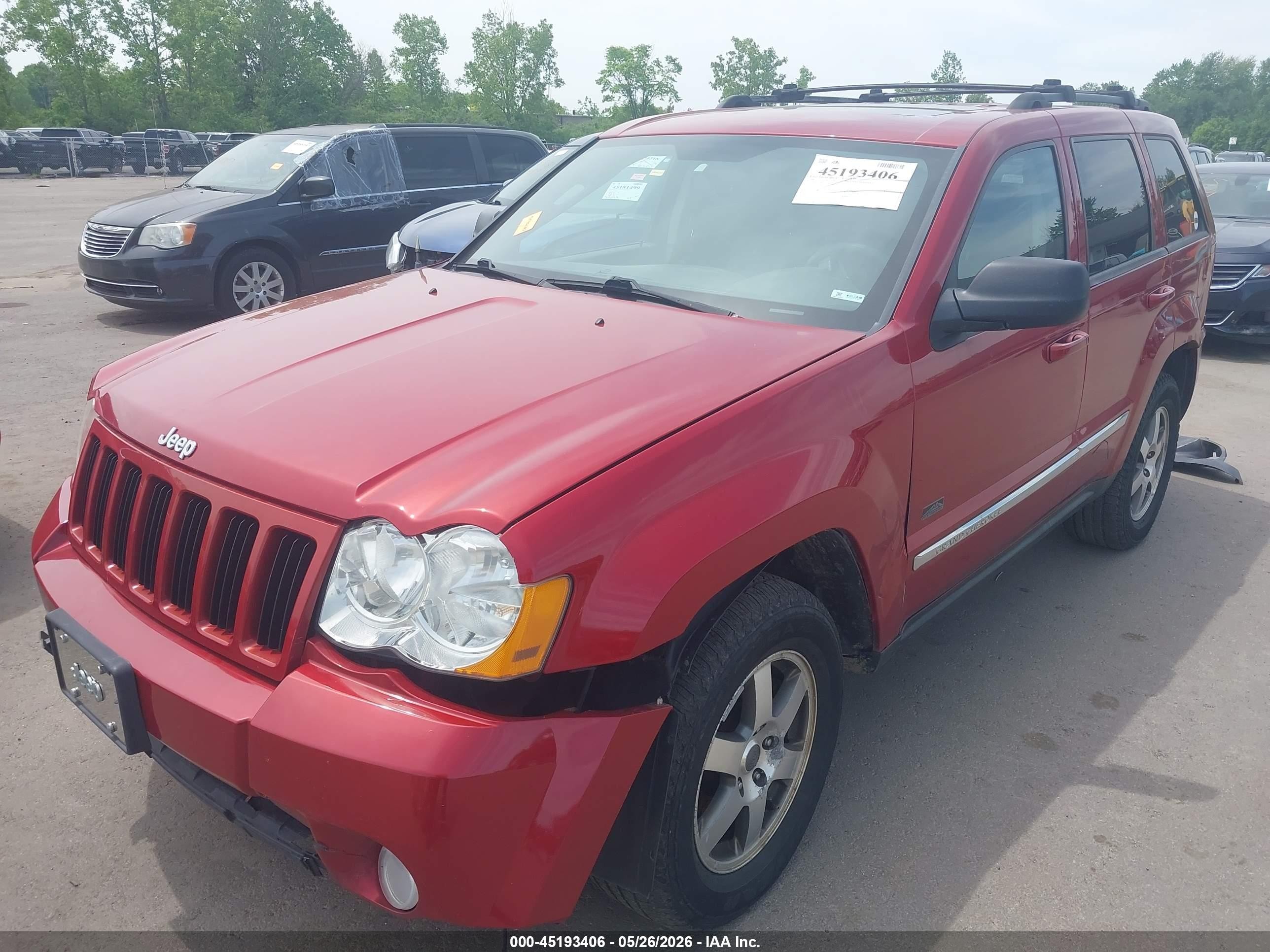 2009 Jeep Grand Cherokee Laredo Red vin: 1J8GR48K29C552220
