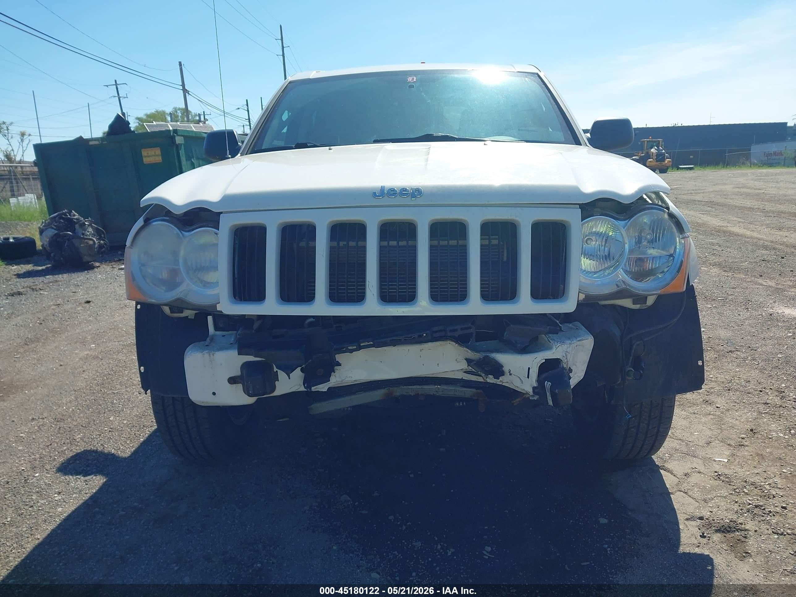 2008 Jeep Grand Cherokee Laredo White vin: 1J8GR48K38C194138