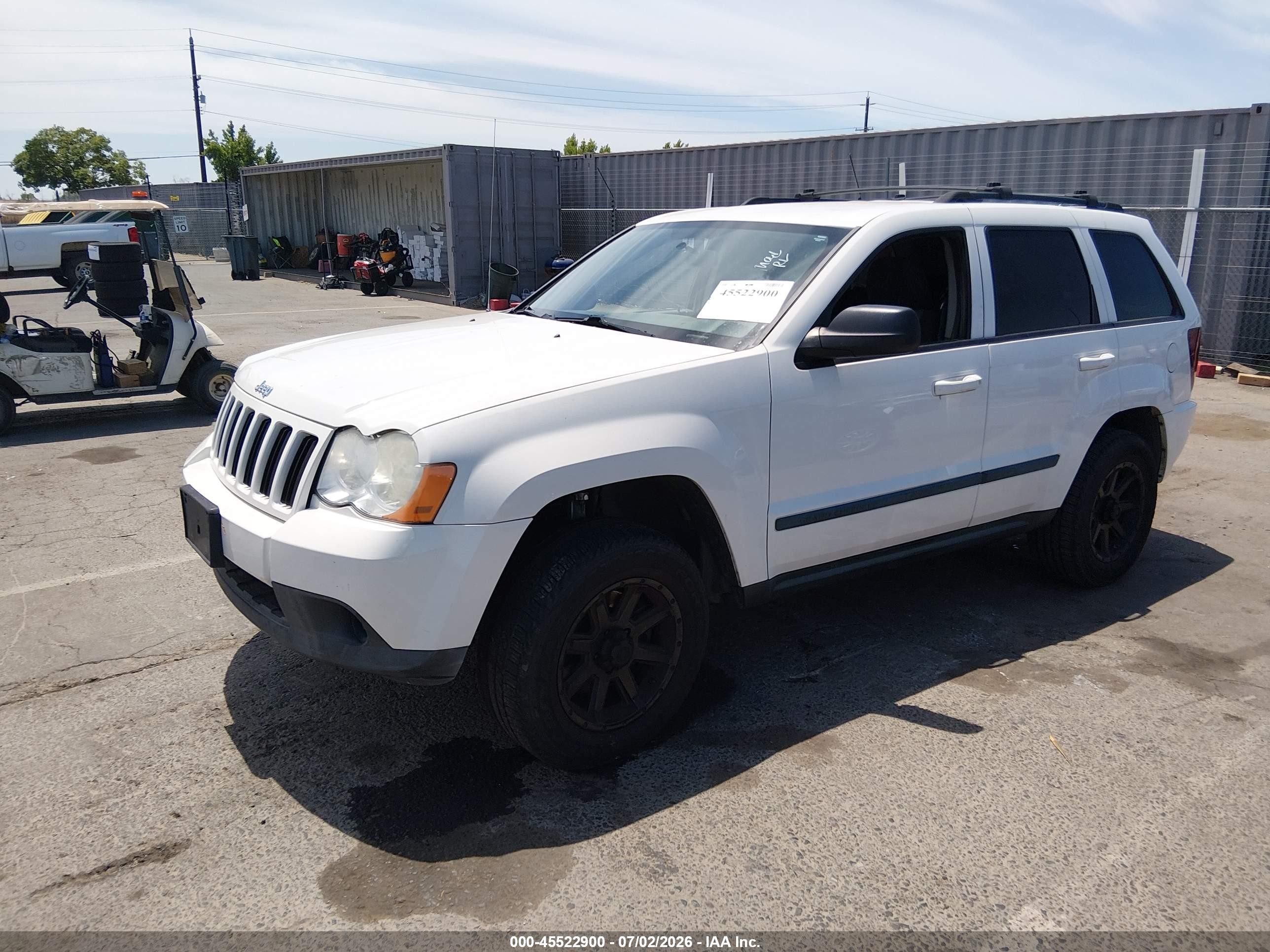 2009 Jeep Grand Cherokee Laredo White vin: 1J8GR48K39C551271