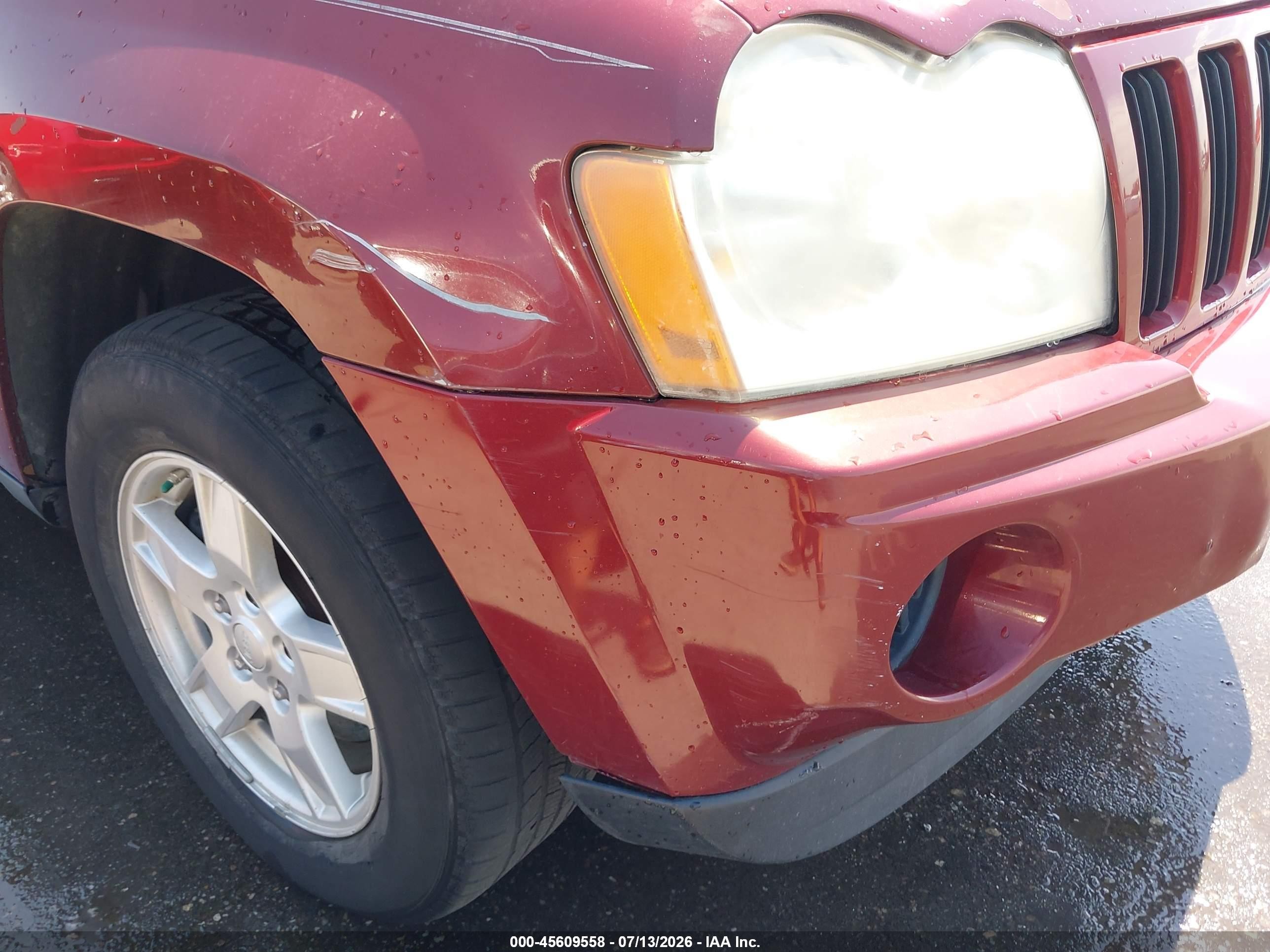 2007 Jeep Grand Cherokee Laredo Red vin: 1J8GR48K47C514081