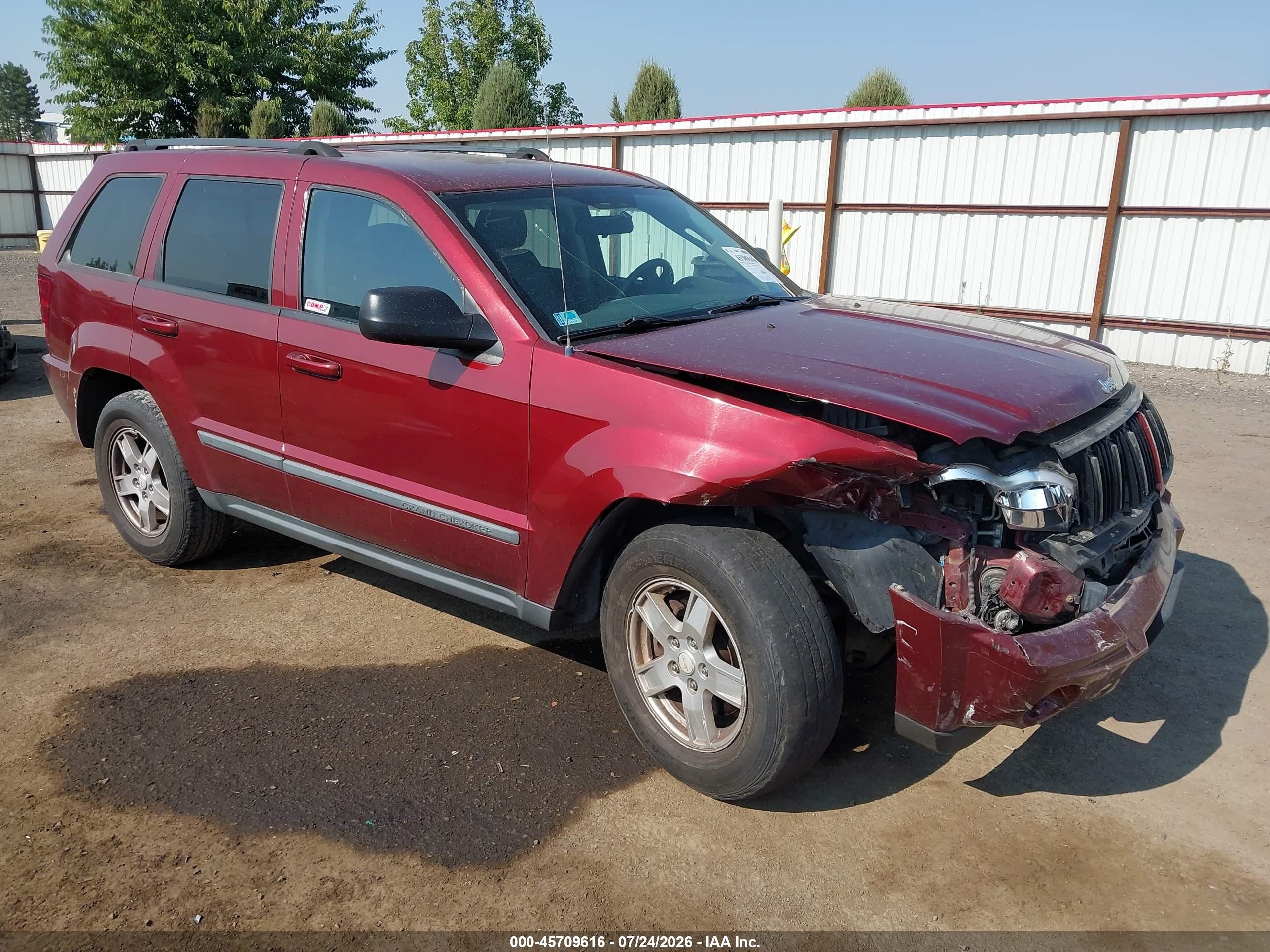2007 Jeep Grand Cherokee Laredo Maroon vin: 1J8GR48K47C520091