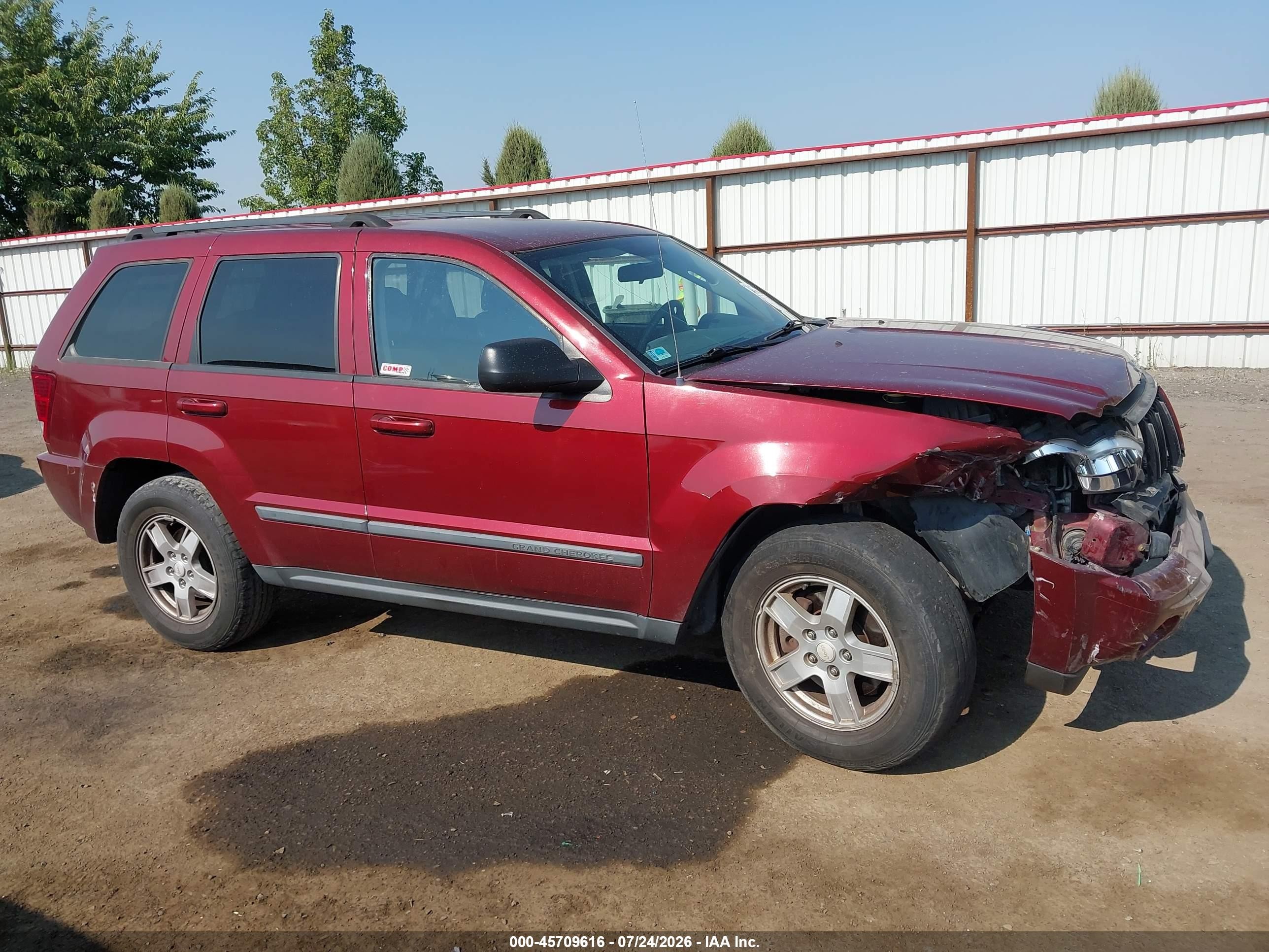 2007 Jeep Grand Cherokee Laredo Maroon vin: 1J8GR48K47C520091