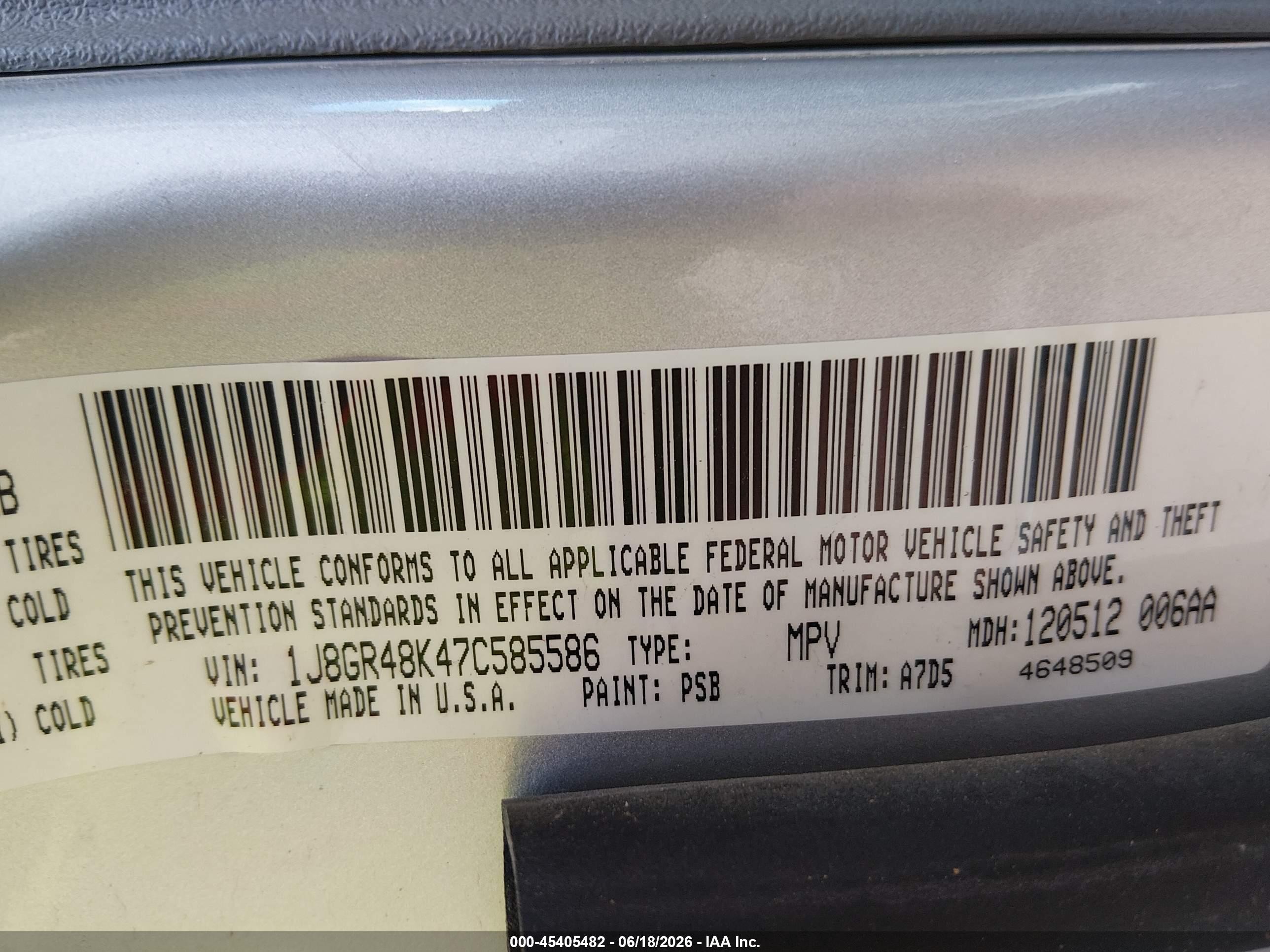 2007 Jeep Grand Cherokee Laredo Silver vin: 1J8GR48K47C585586