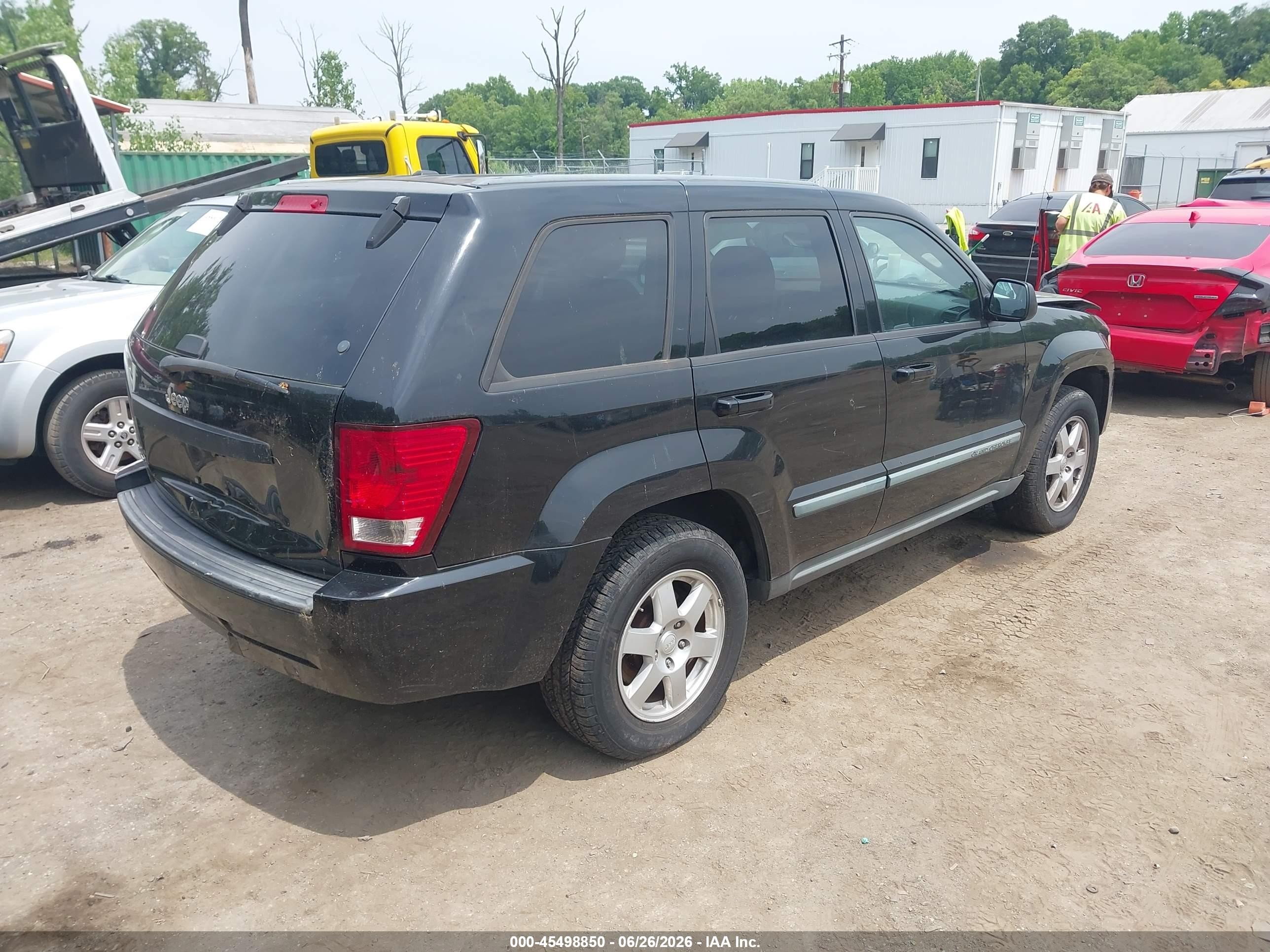 2008 Jeep Grand Cherokee Laredo Black vin: 1J8GR48K48C116113