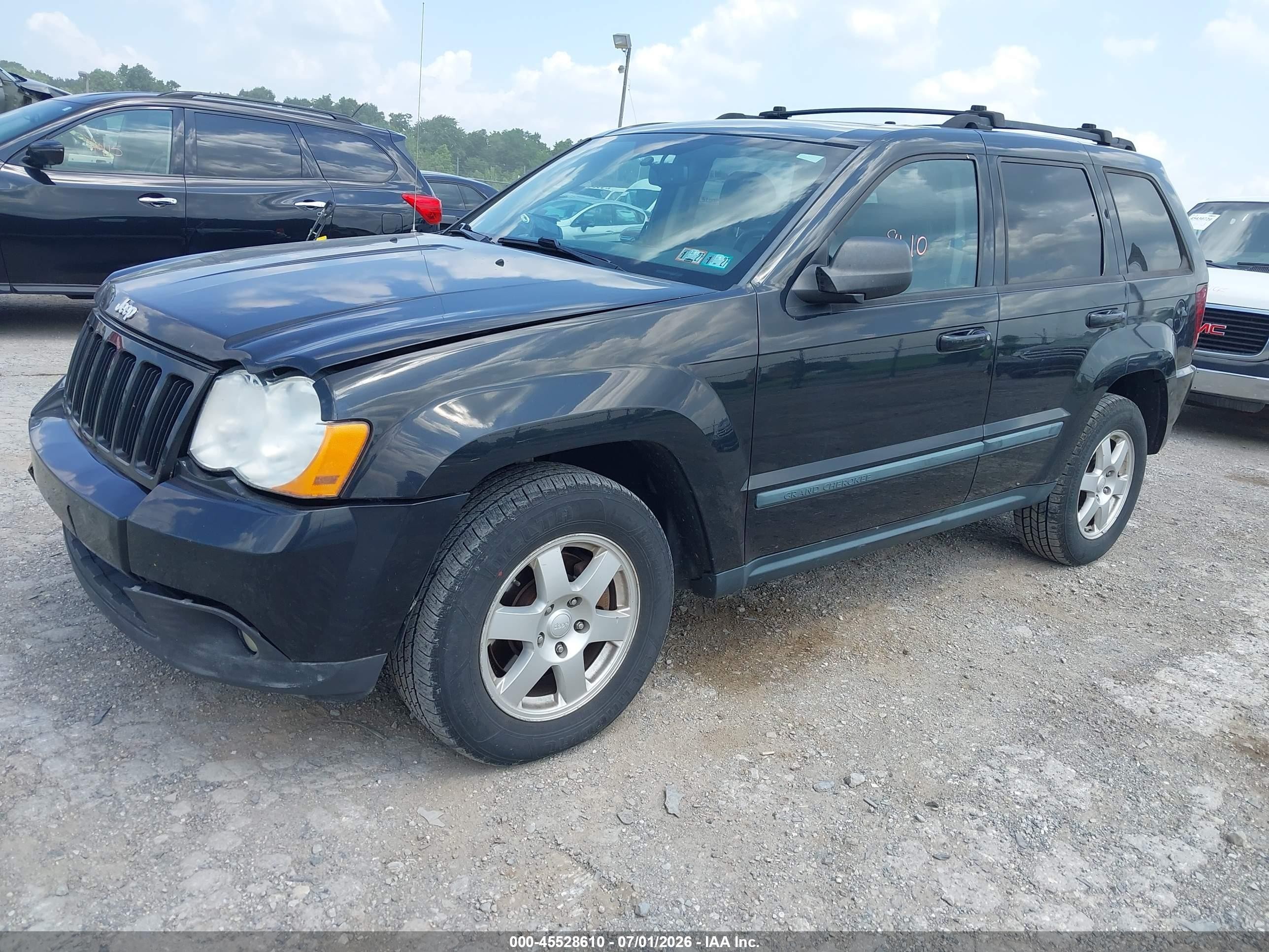 2008 Jeep Grand Cherokee Laredo Black vin: 1J8GR48K48C226028