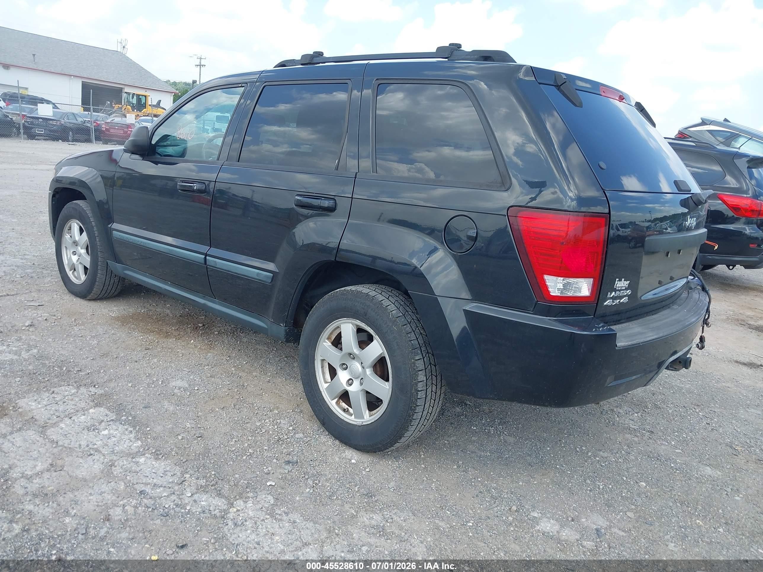 2008 Jeep Grand Cherokee Laredo Black vin: 1J8GR48K48C226028