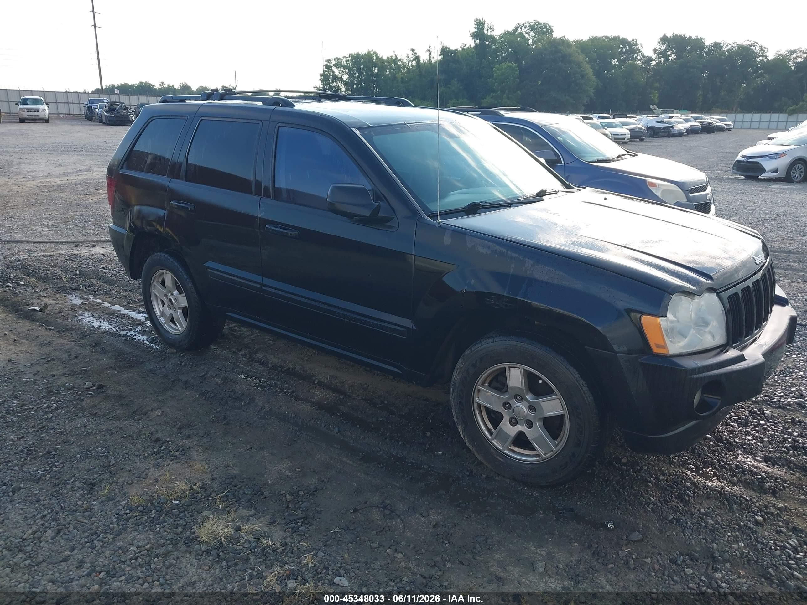 2007 Jeep Grand Cherokee Laredo Black vin: 1J8GR48K57C566318