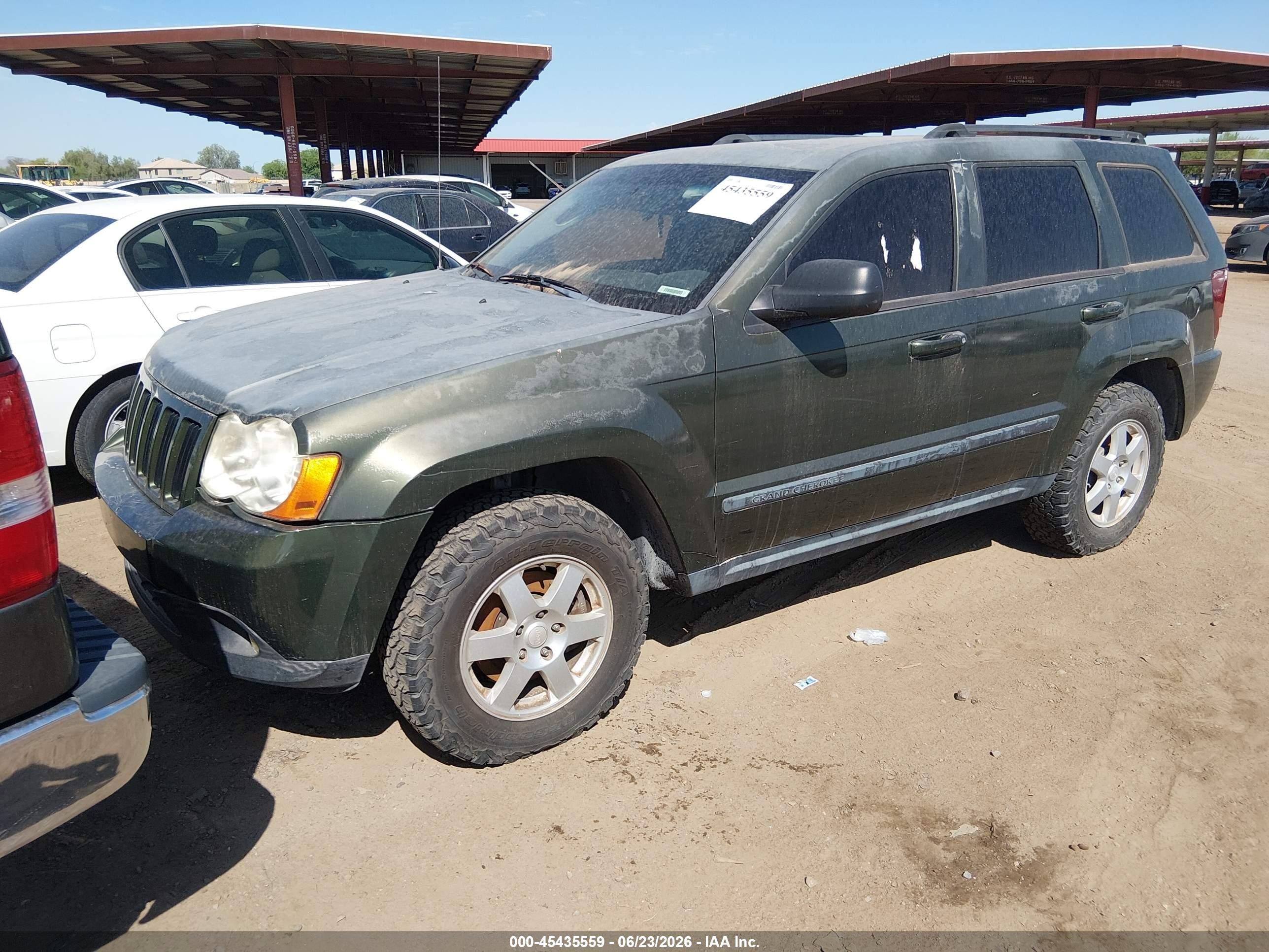 2008 Jeep Grand Cherokee Laredo Green vin: 1J8GR48K58C133356
