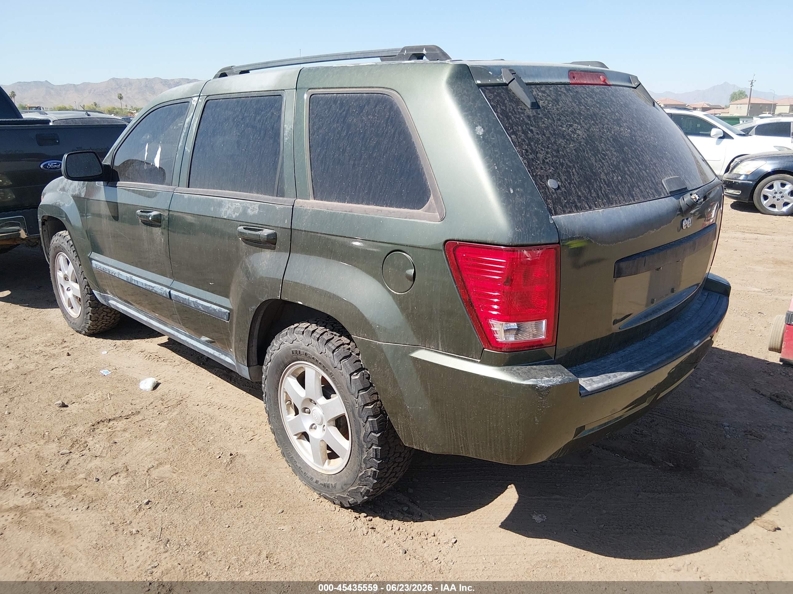 2008 Jeep Grand Cherokee Laredo Green vin: 1J8GR48K58C133356