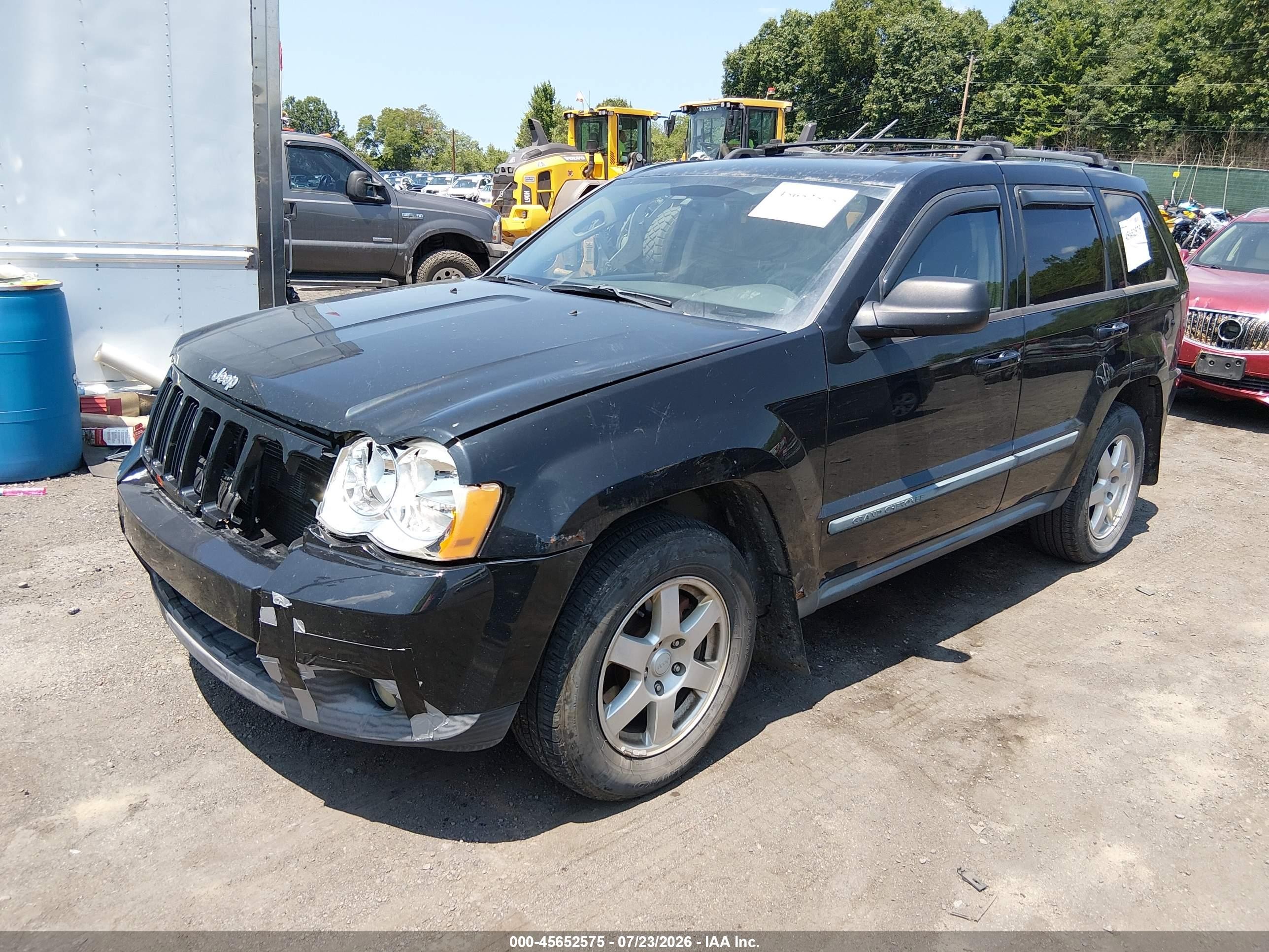 2008 Jeep Grand Cherokee Laredo Black vin: 1J8GR48K58C137293