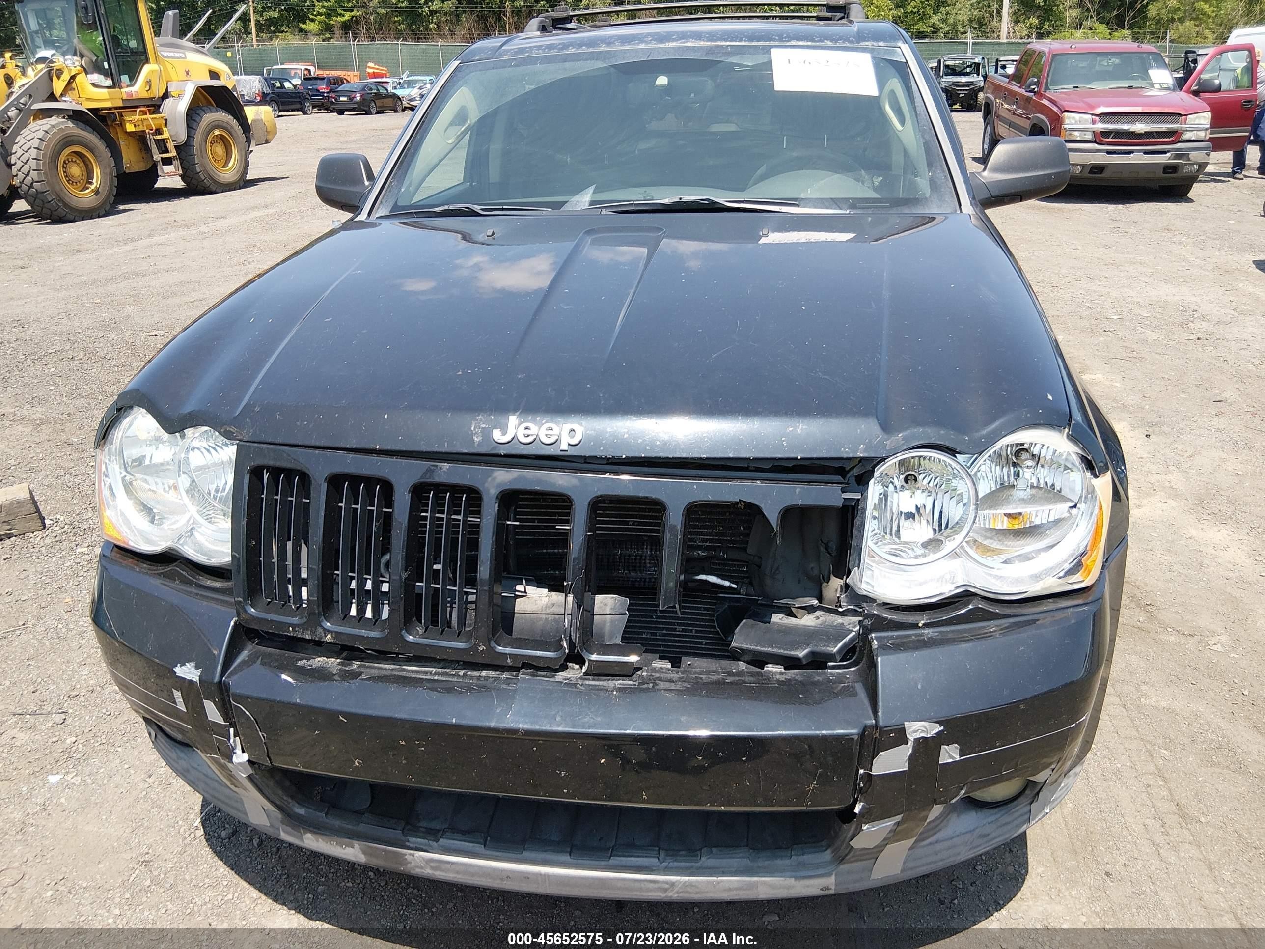 2008 Jeep Grand Cherokee Laredo Black vin: 1J8GR48K58C137293
