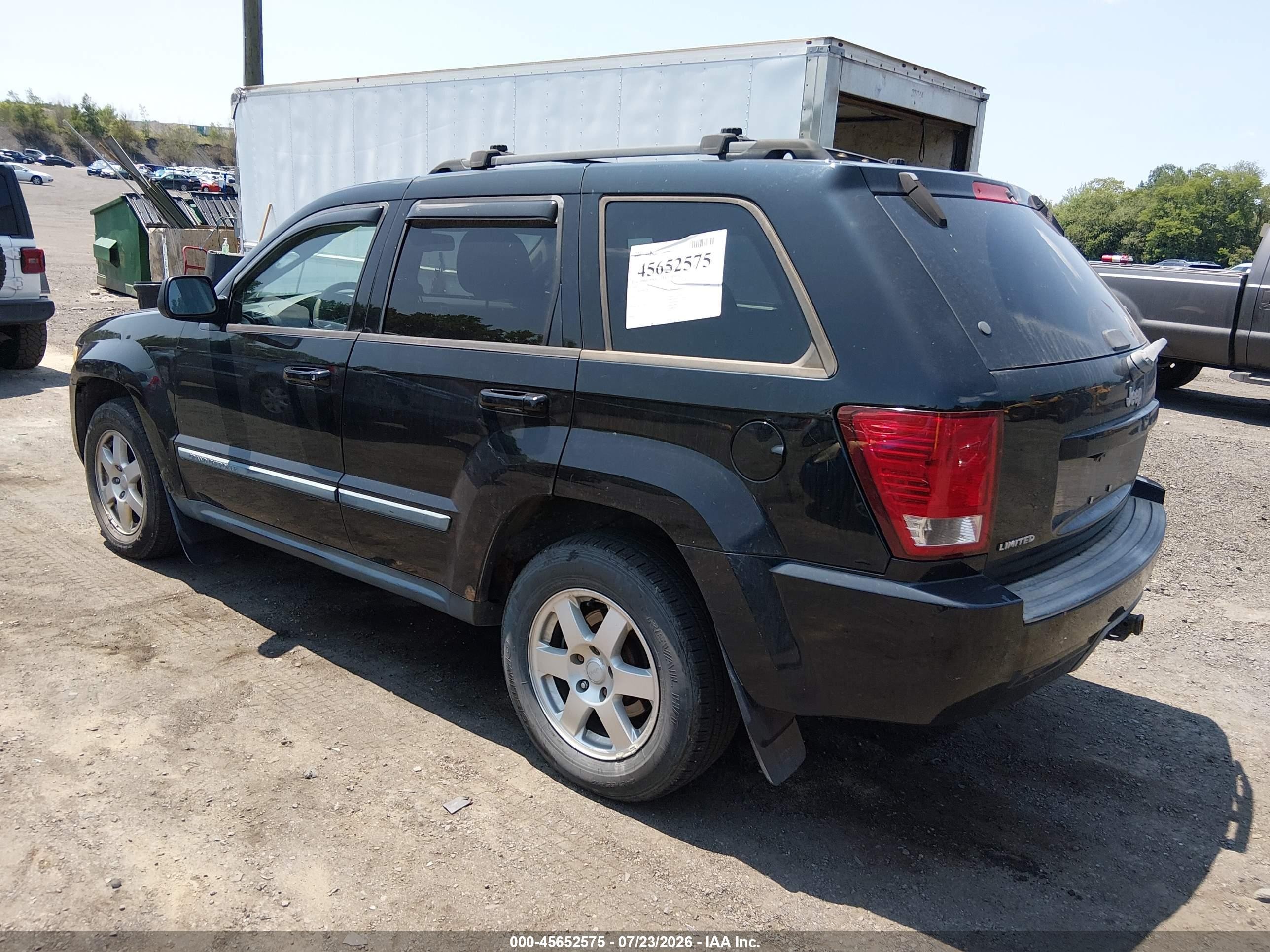 2008 Jeep Grand Cherokee Laredo Black vin: 1J8GR48K58C137293