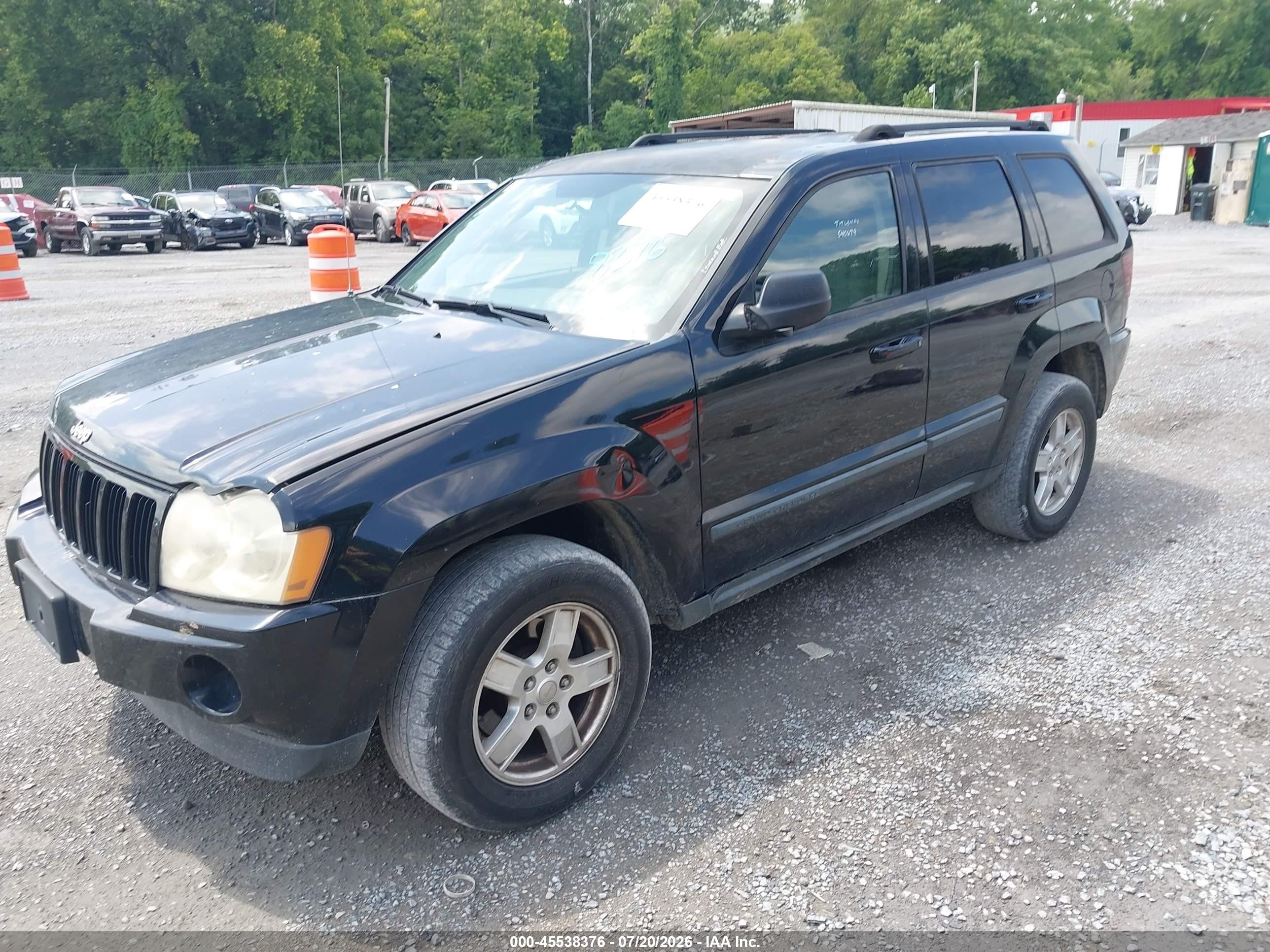 2007 Jeep Grand Cherokee Laredo Black vin: 1J8GR48K67C540679