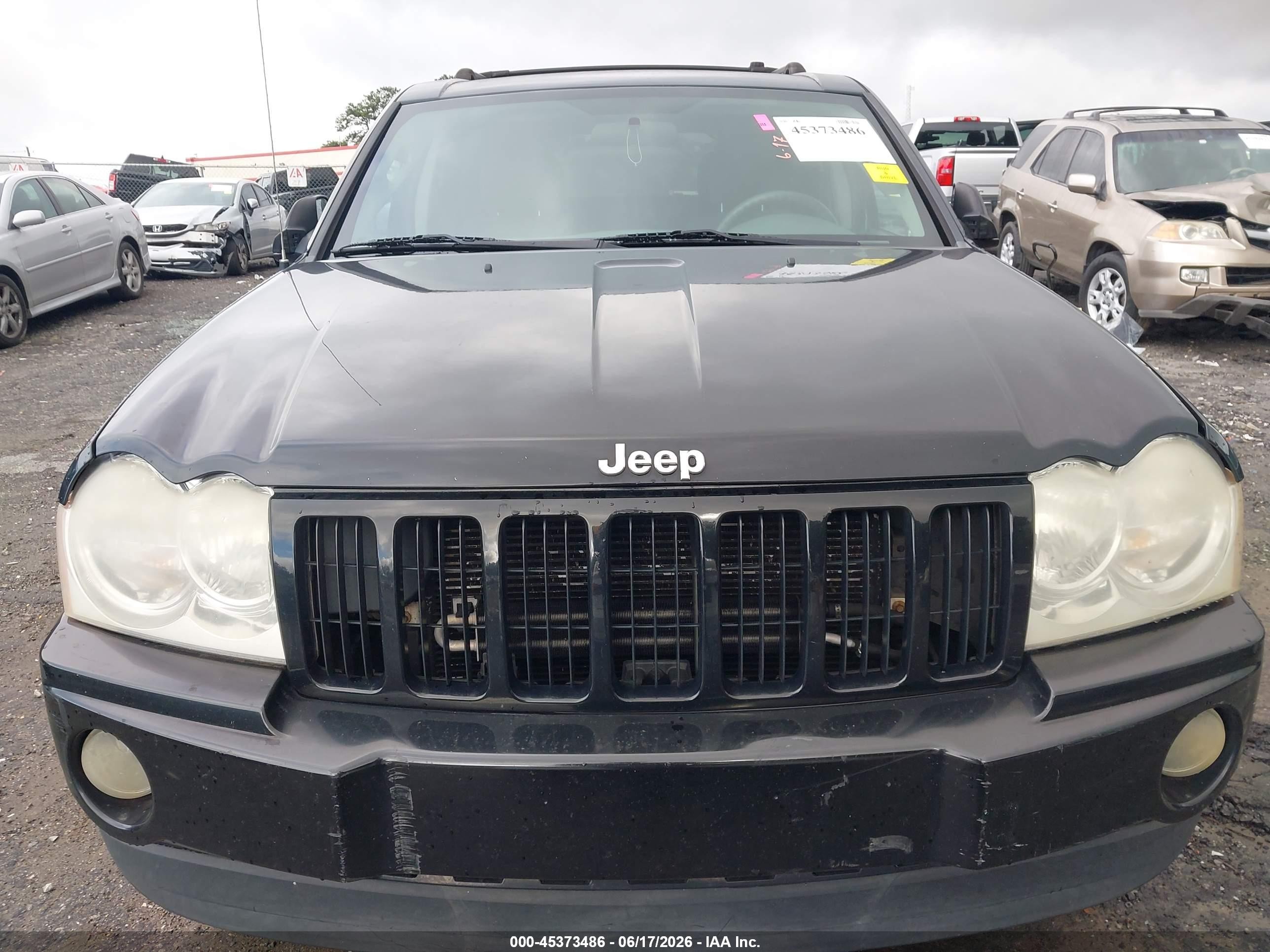 2007 Jeep Grand Cherokee Laredo Black vin: 1J8GR48K87C577099