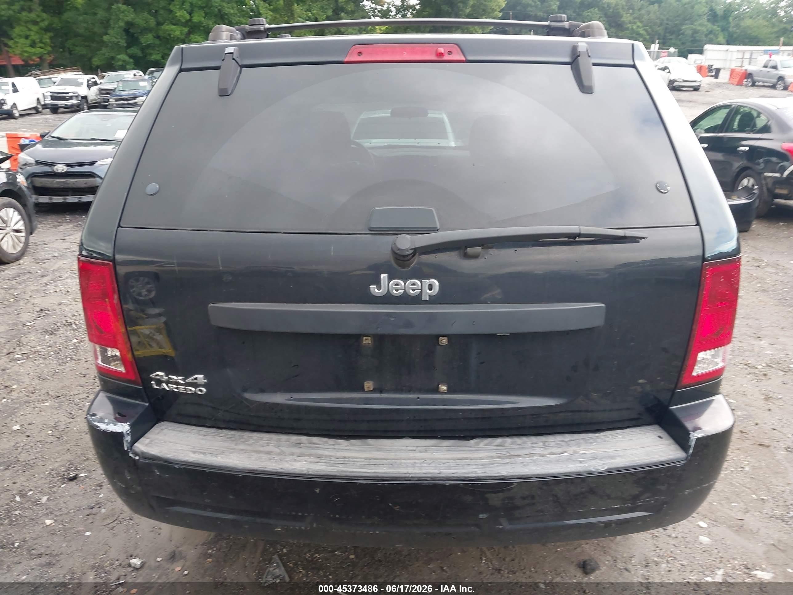 2007 Jeep Grand Cherokee Laredo Black vin: 1J8GR48K87C577099