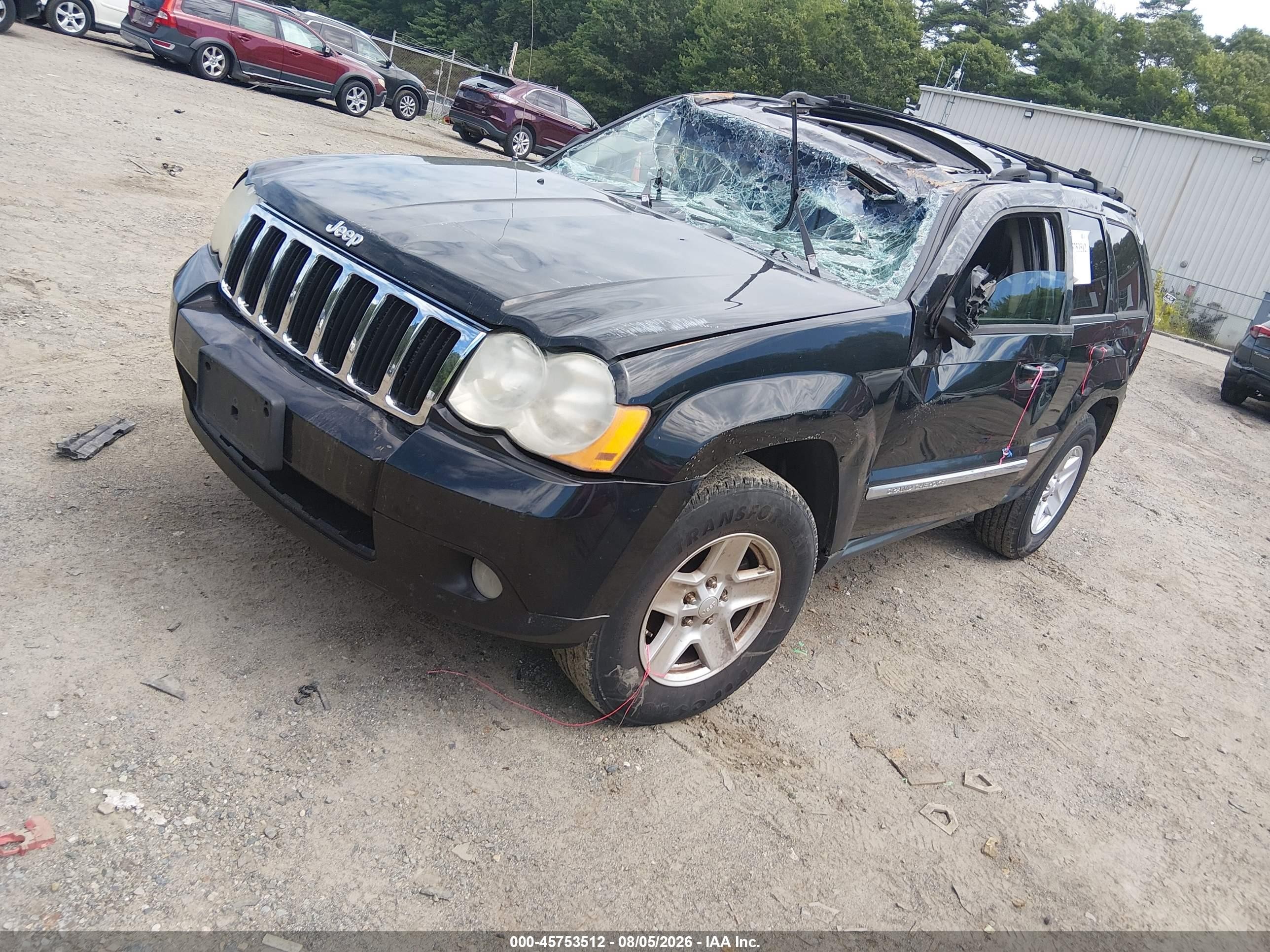 2008 Jeep Grand Cherokee Laredo Black vin: 1J8GR48K88C186696