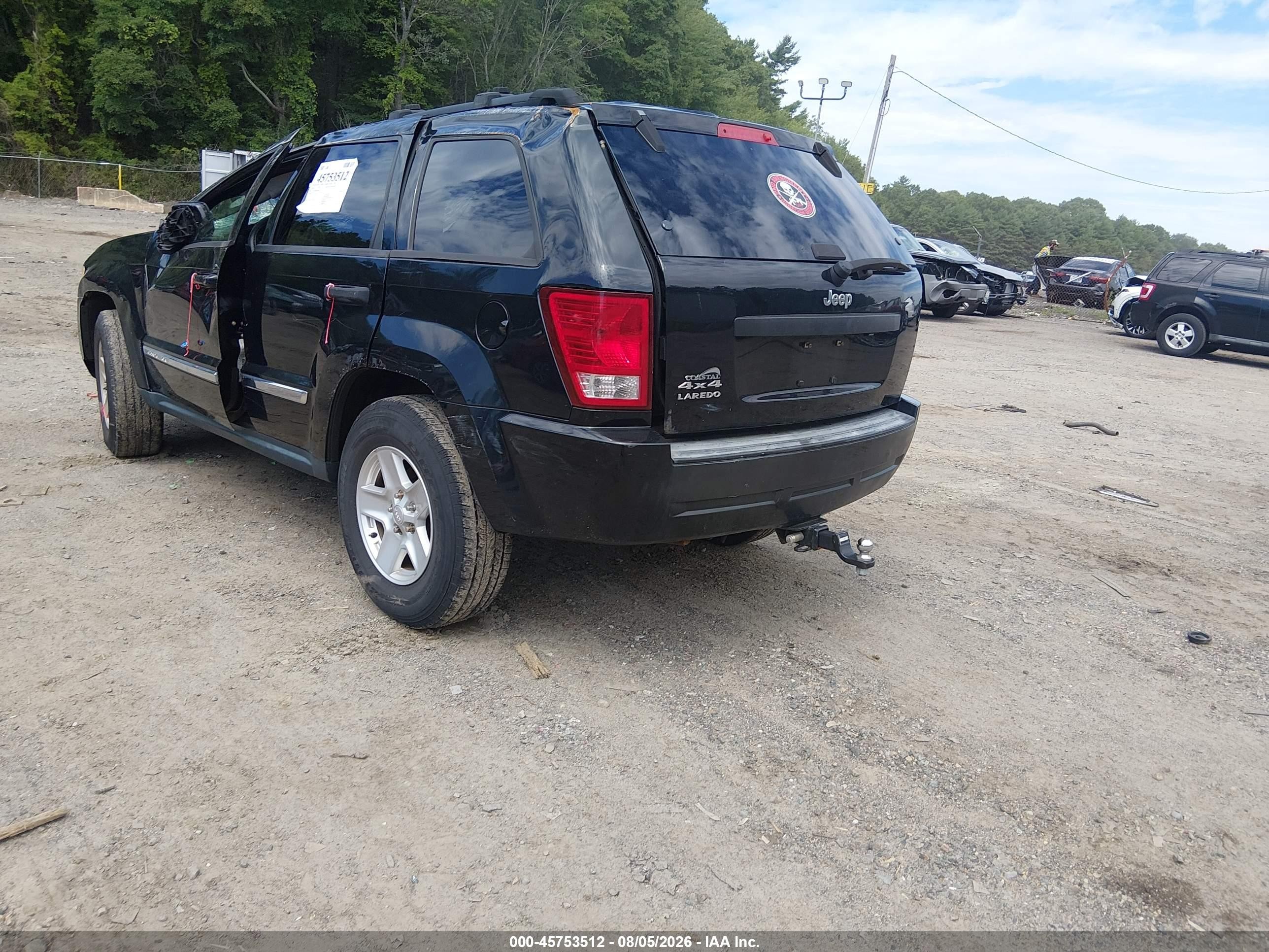 2008 Jeep Grand Cherokee Laredo Black vin: 1J8GR48K88C186696