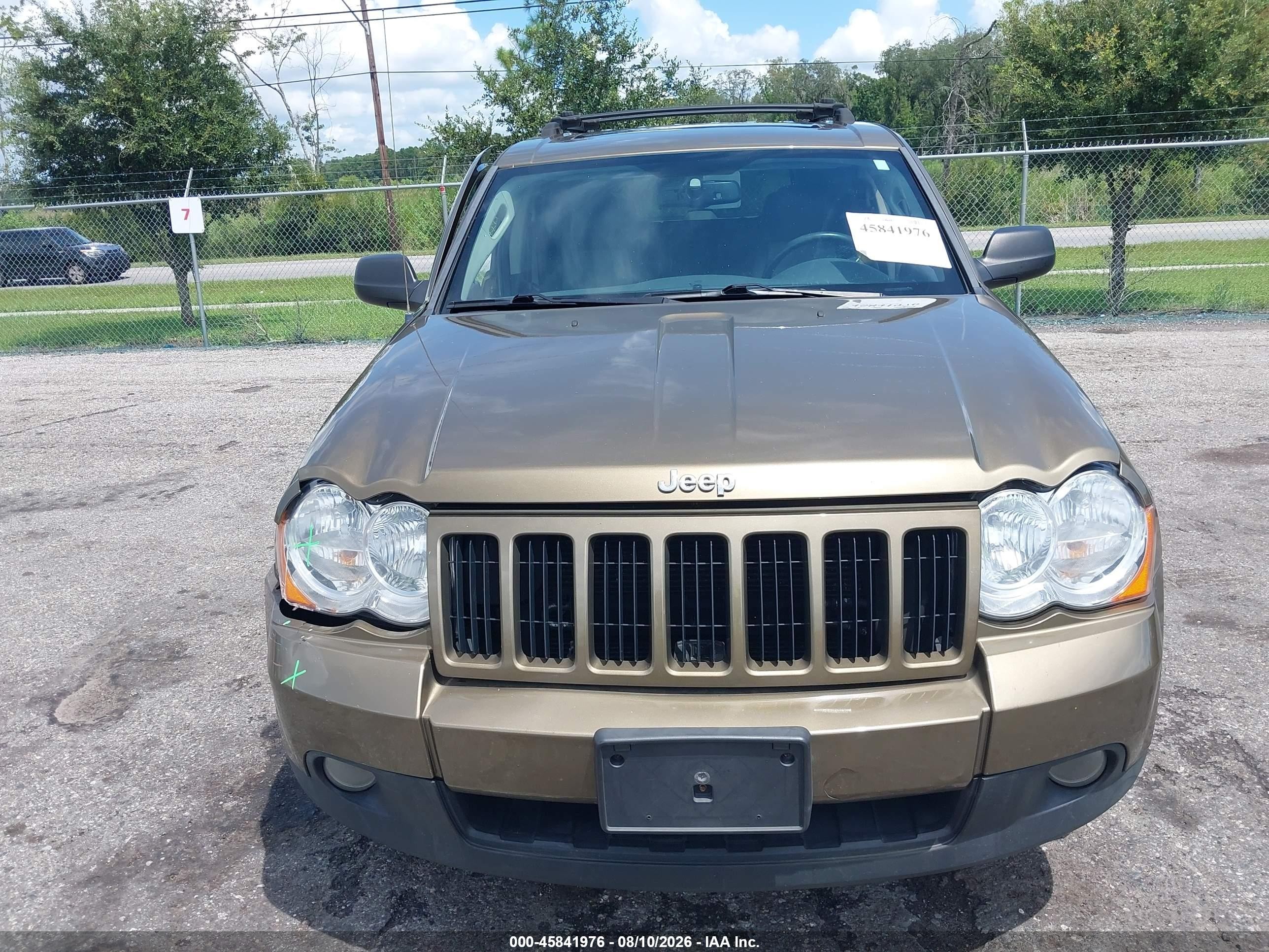 2009 Jeep Grand Cherokee Laredo Зеленый vin: 1J8GR48K89C539567