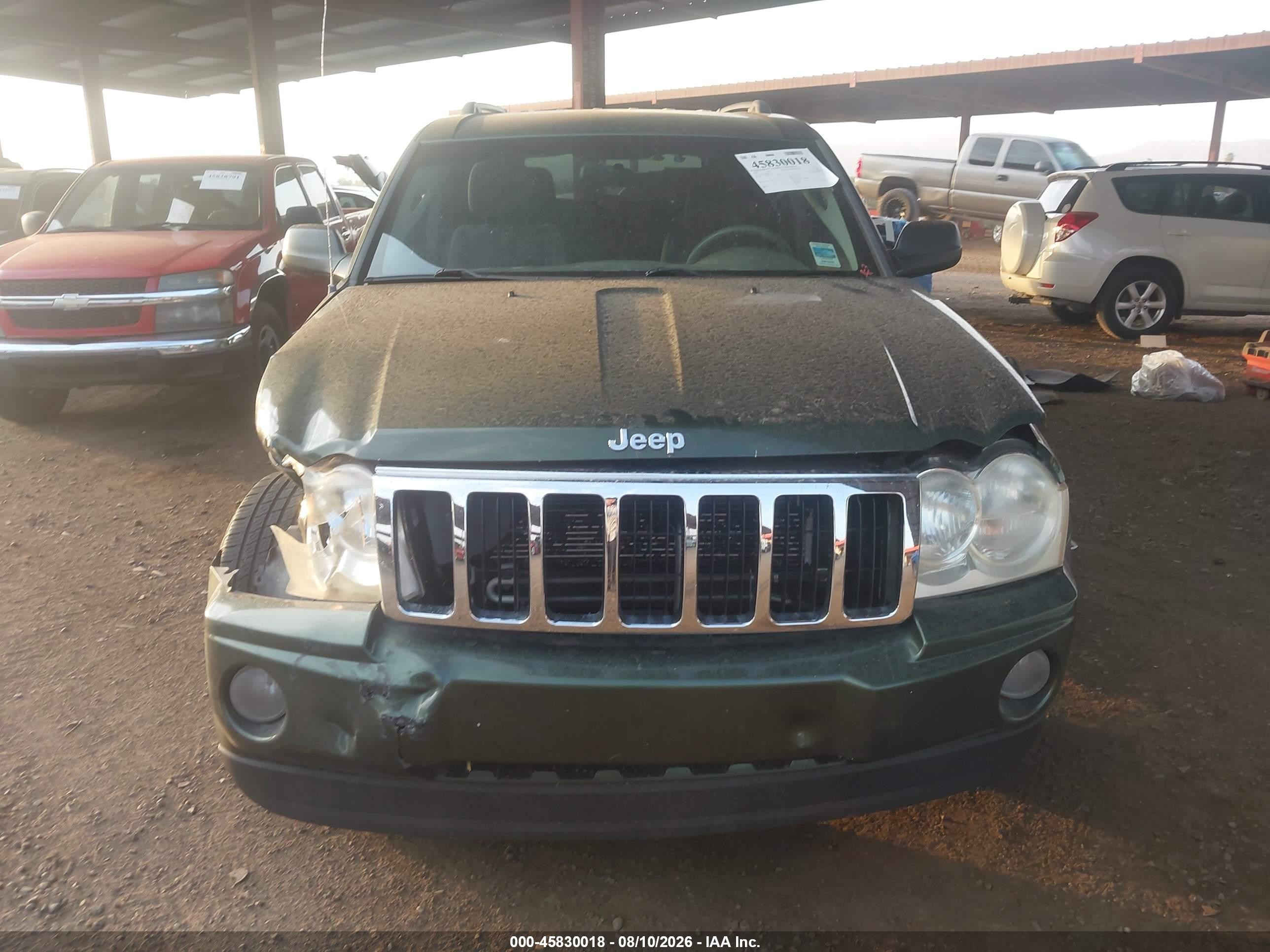 2007 Jeep Grand Cherokee Laredo Green vin: 1J8GR48K97C629534