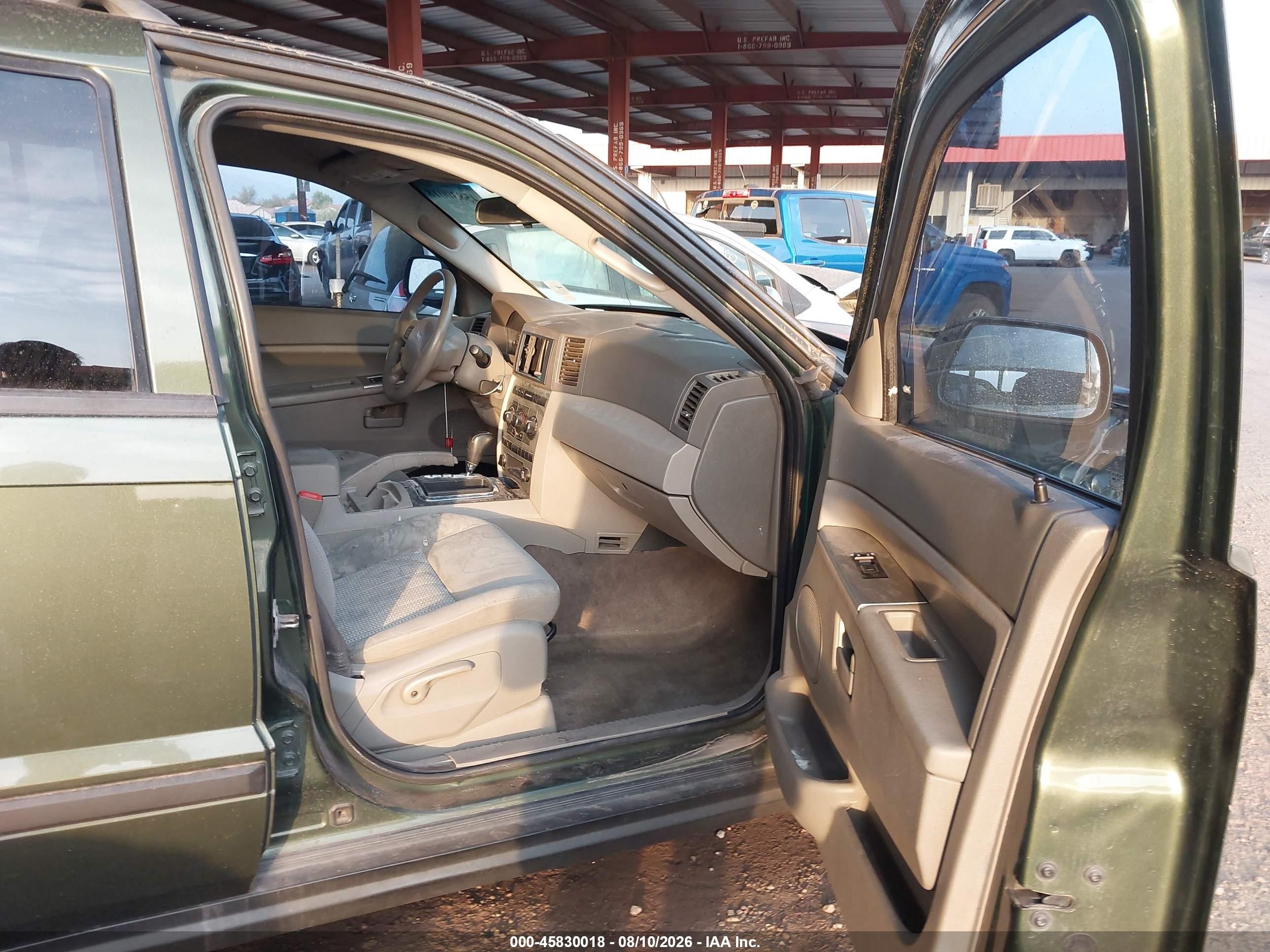 2007 Jeep Grand Cherokee Laredo Green vin: 1J8GR48K97C629534