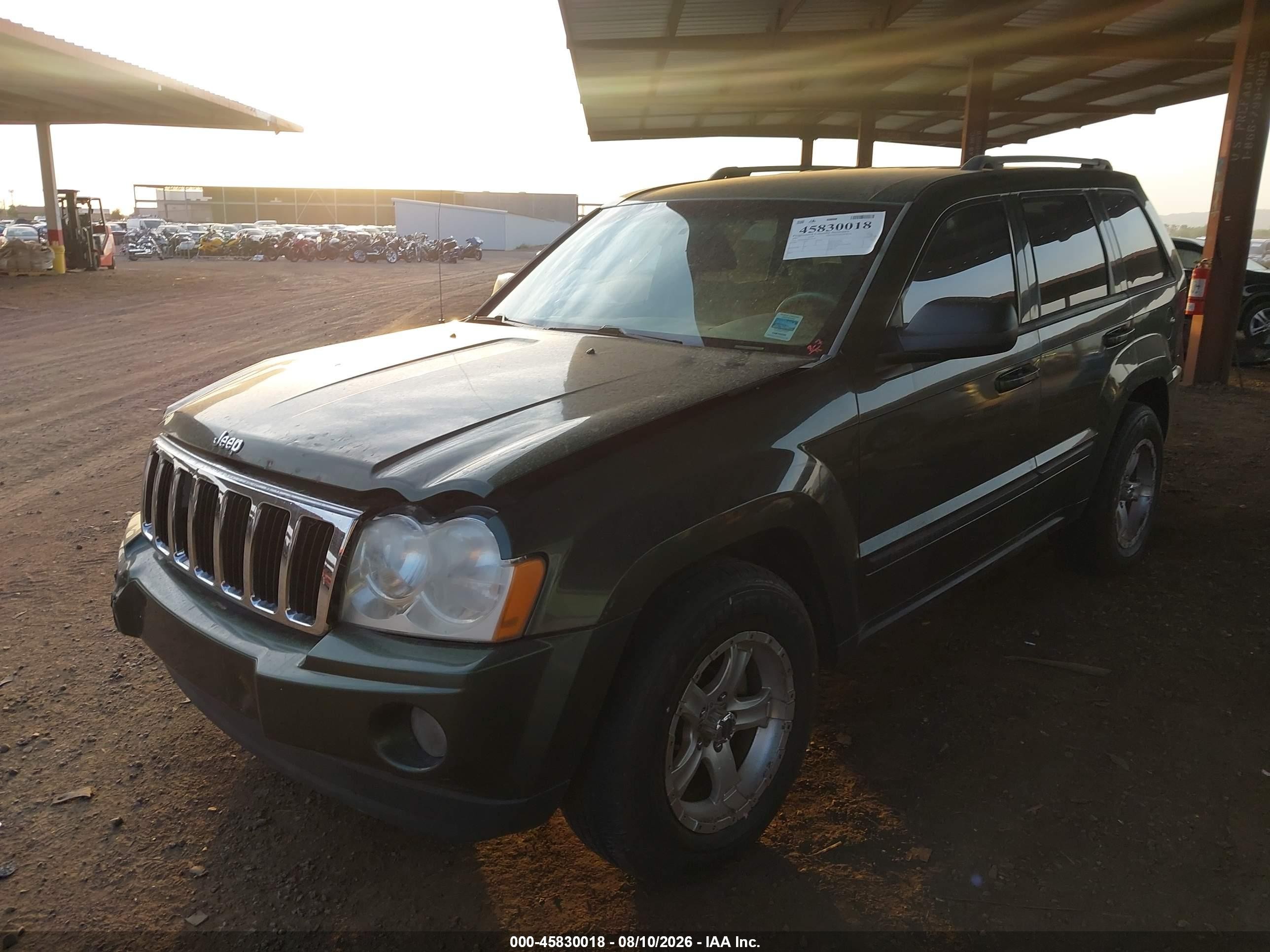 2007 Jeep Grand Cherokee Laredo Green vin: 1J8GR48K97C629534