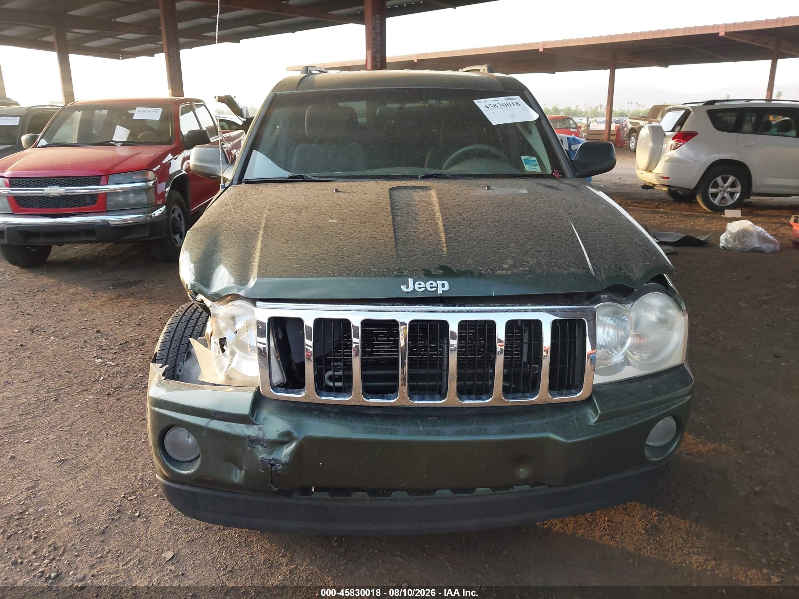 2007 Jeep Grand Cherokee Laredo Green vin: 1J8GR48K97C629534