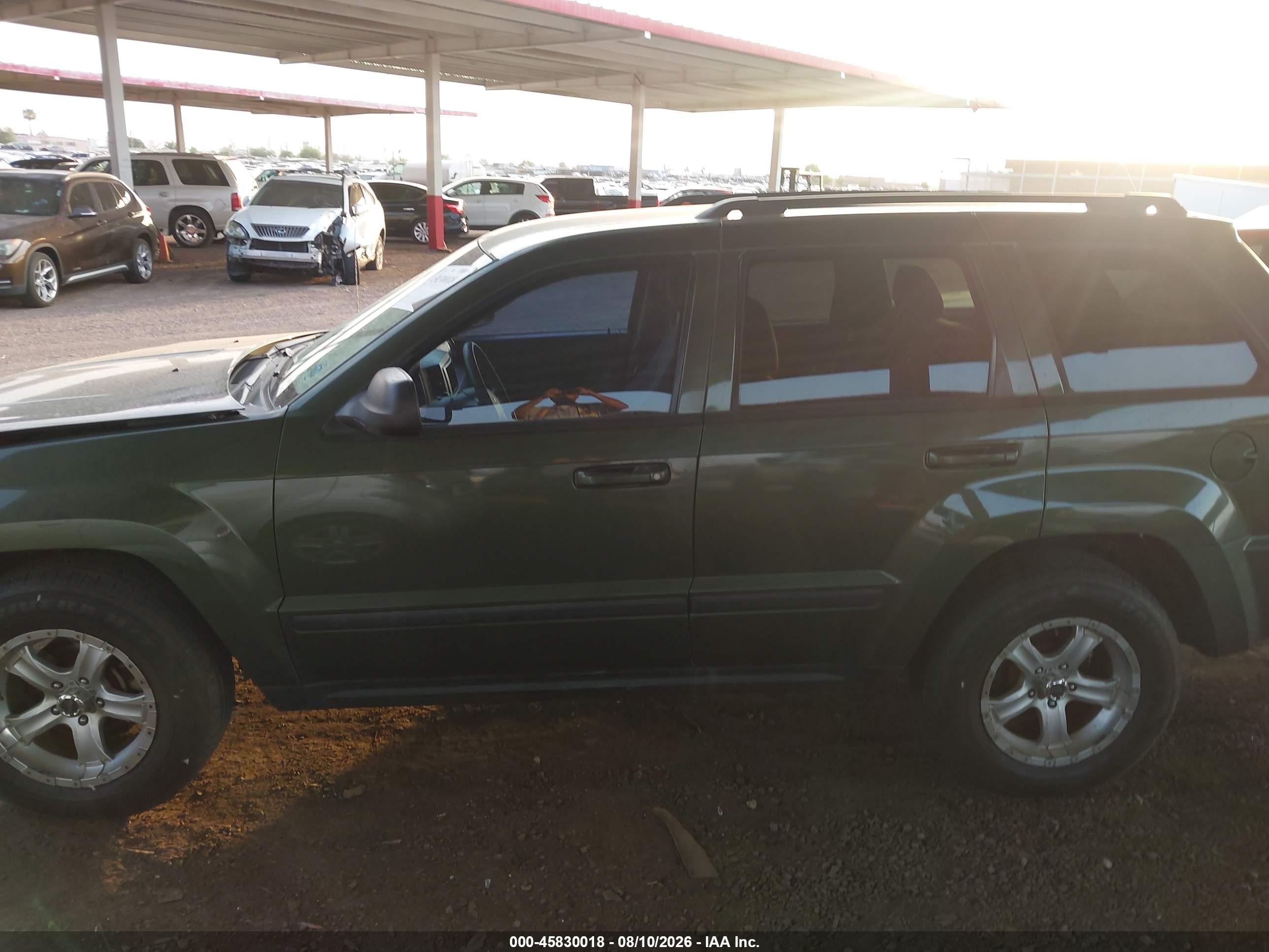 2007 Jeep Grand Cherokee Laredo Green vin: 1J8GR48K97C629534