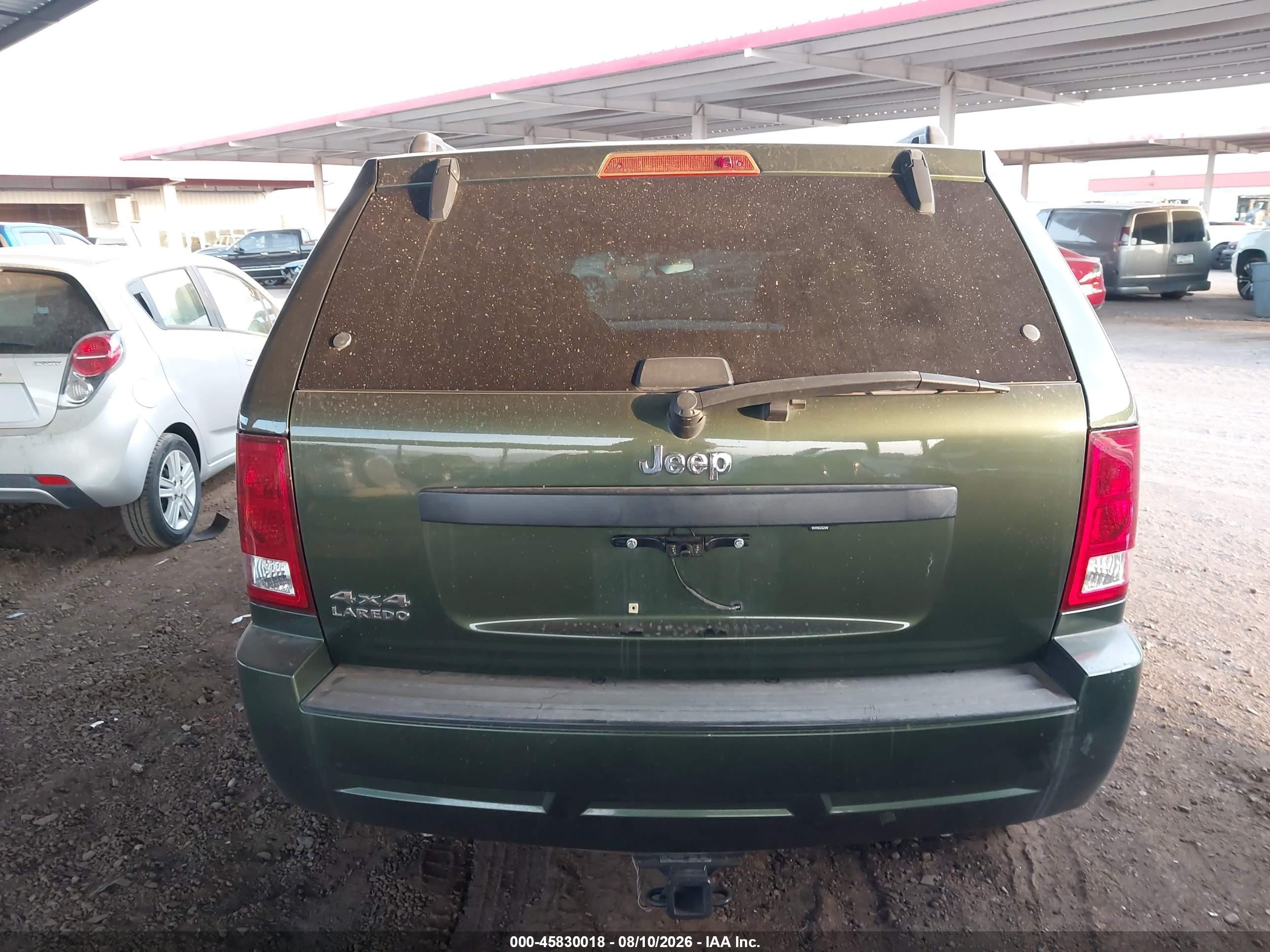 2007 Jeep Grand Cherokee Laredo Green vin: 1J8GR48K97C629534