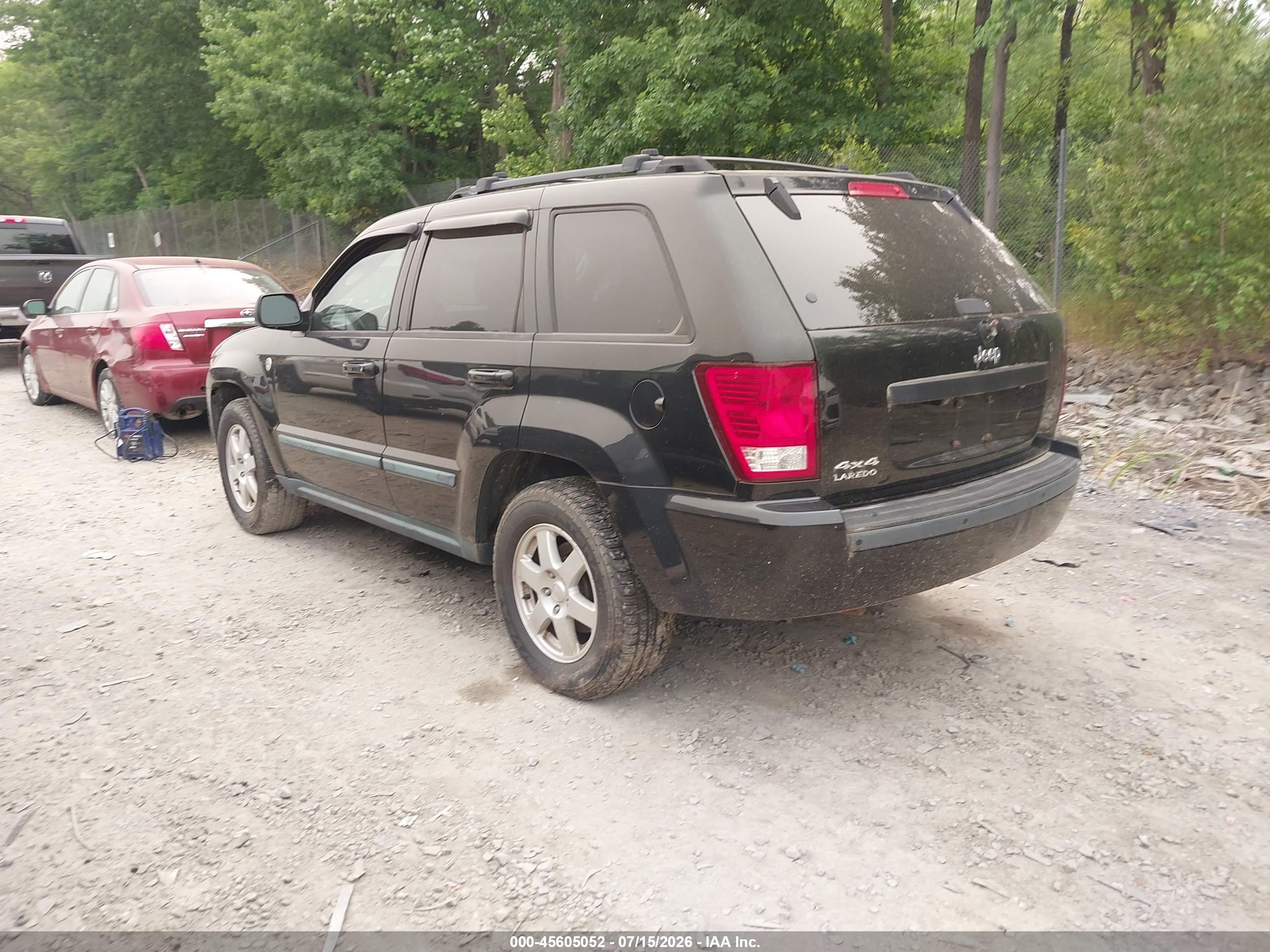 2008 Jeep Grand Cherokee Laredo Black vin: 1J8GR48K98C233296